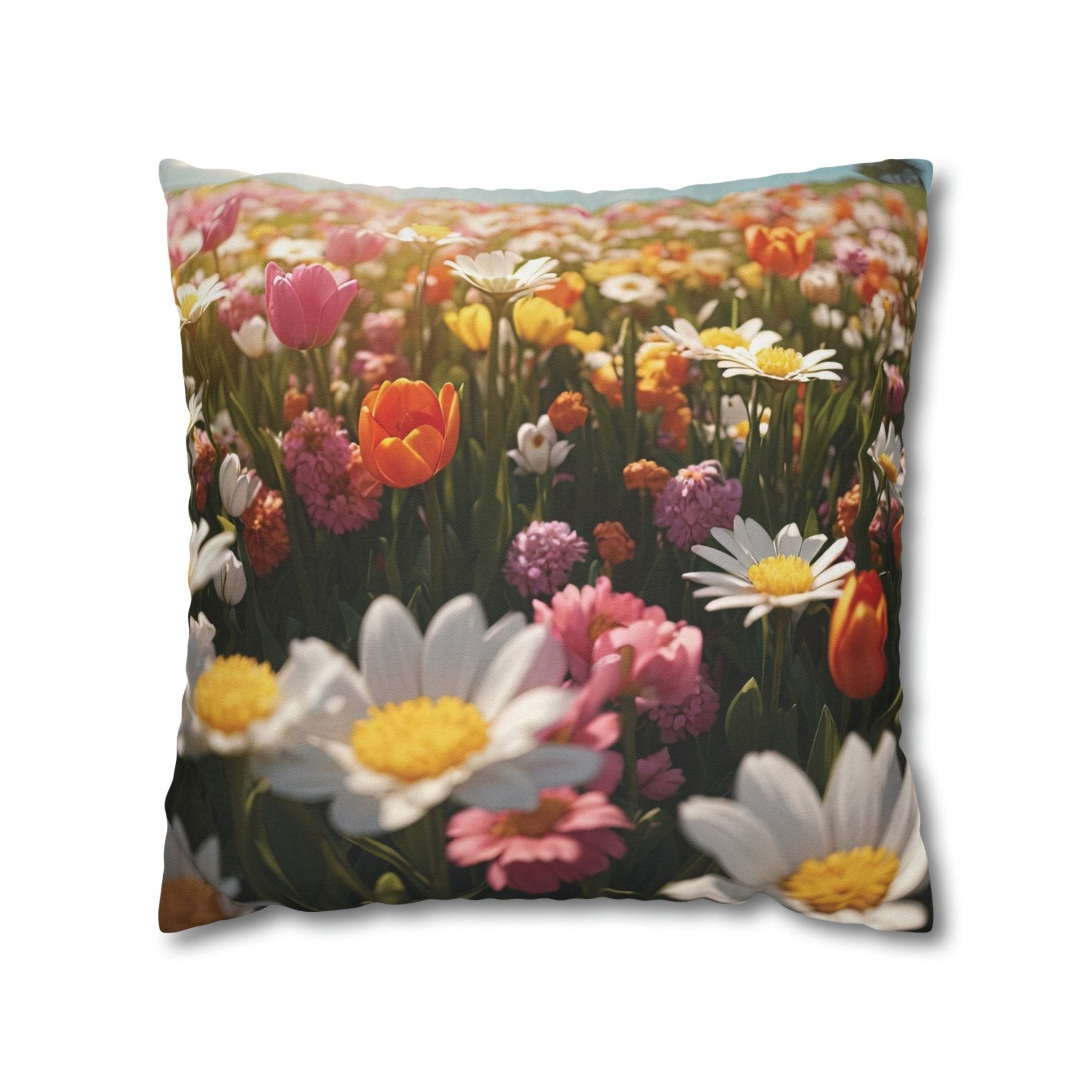 Spring Flowers Throw Pillow Cover, Throw Pillow Case, Qty 1, (14) - Janlyn's Crafts