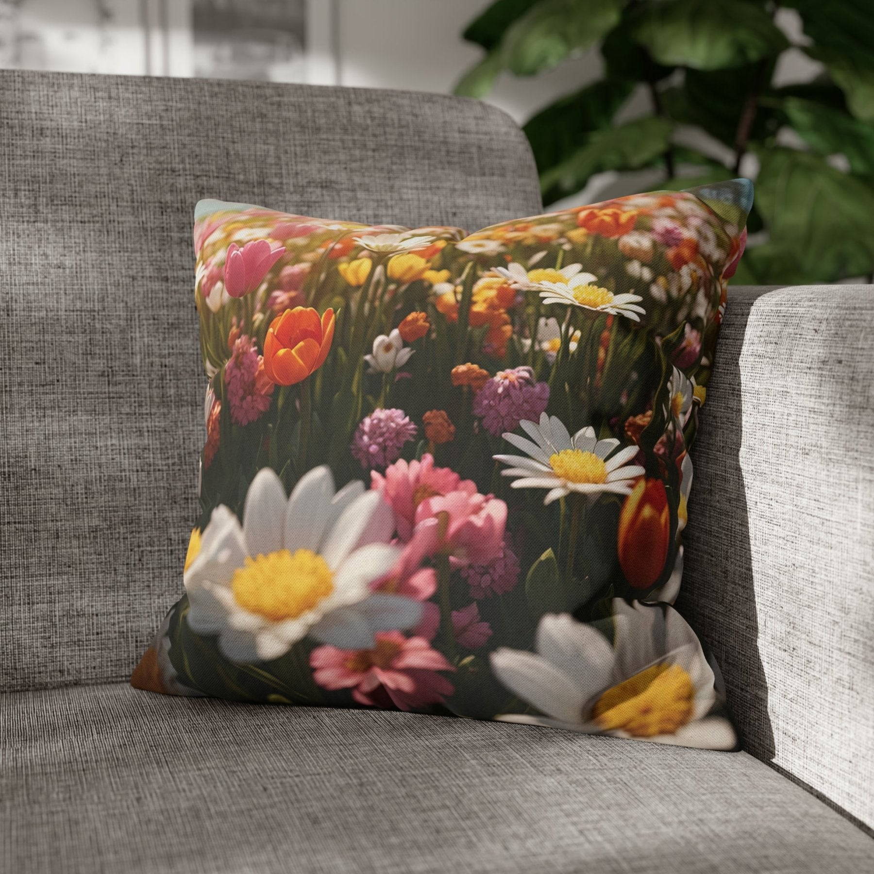 Spring Flowers Throw Pillow Cover, Throw Pillow Case, Qty 1, (14) - Janlyn's Crafts