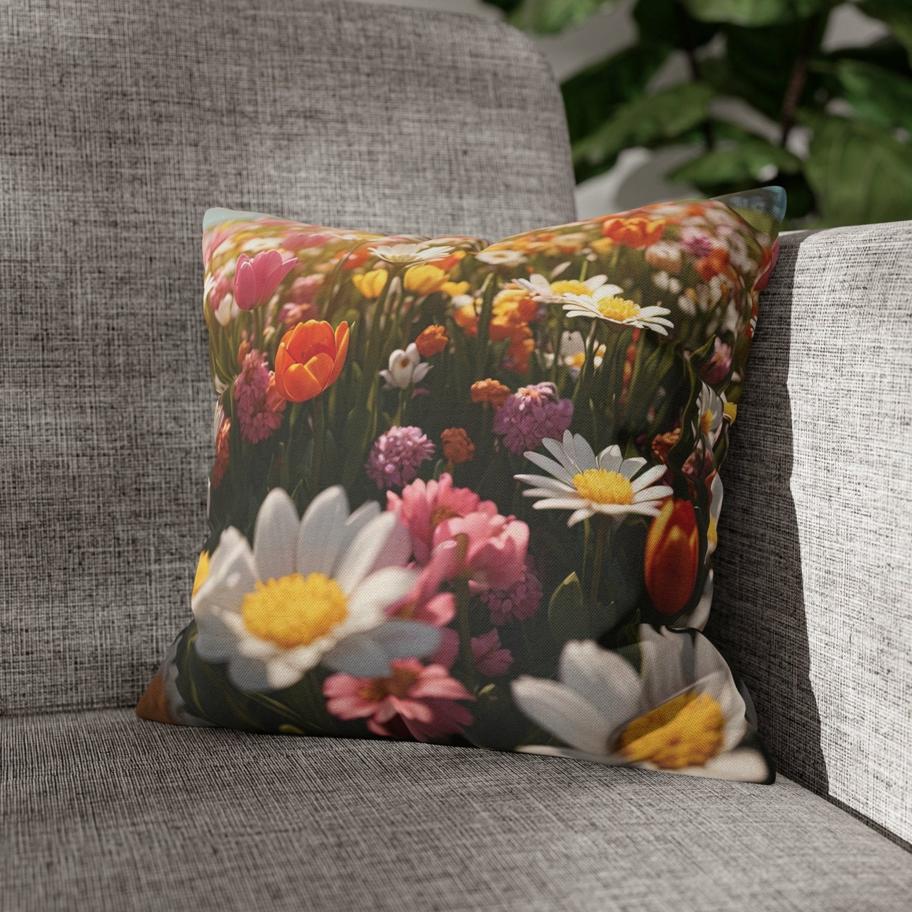 Spring Flowers Throw Pillow Cover, Throw Pillow Case, Qty 1, (14) - Janlyn's Crafts