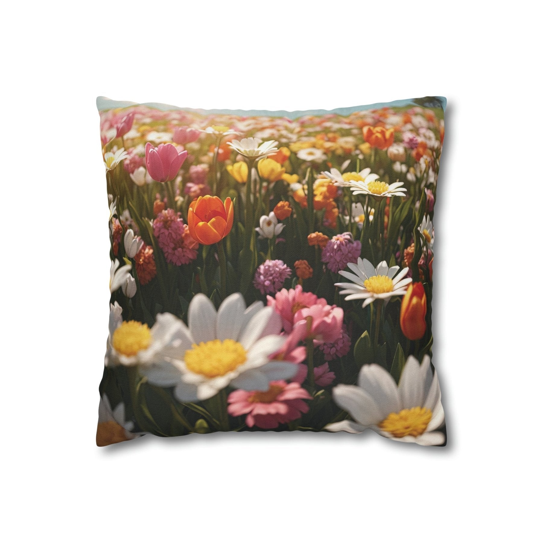 Spring Flowers Throw Pillow Cover, Throw Pillow Case, Qty 1, (14) - Janlyn's Crafts