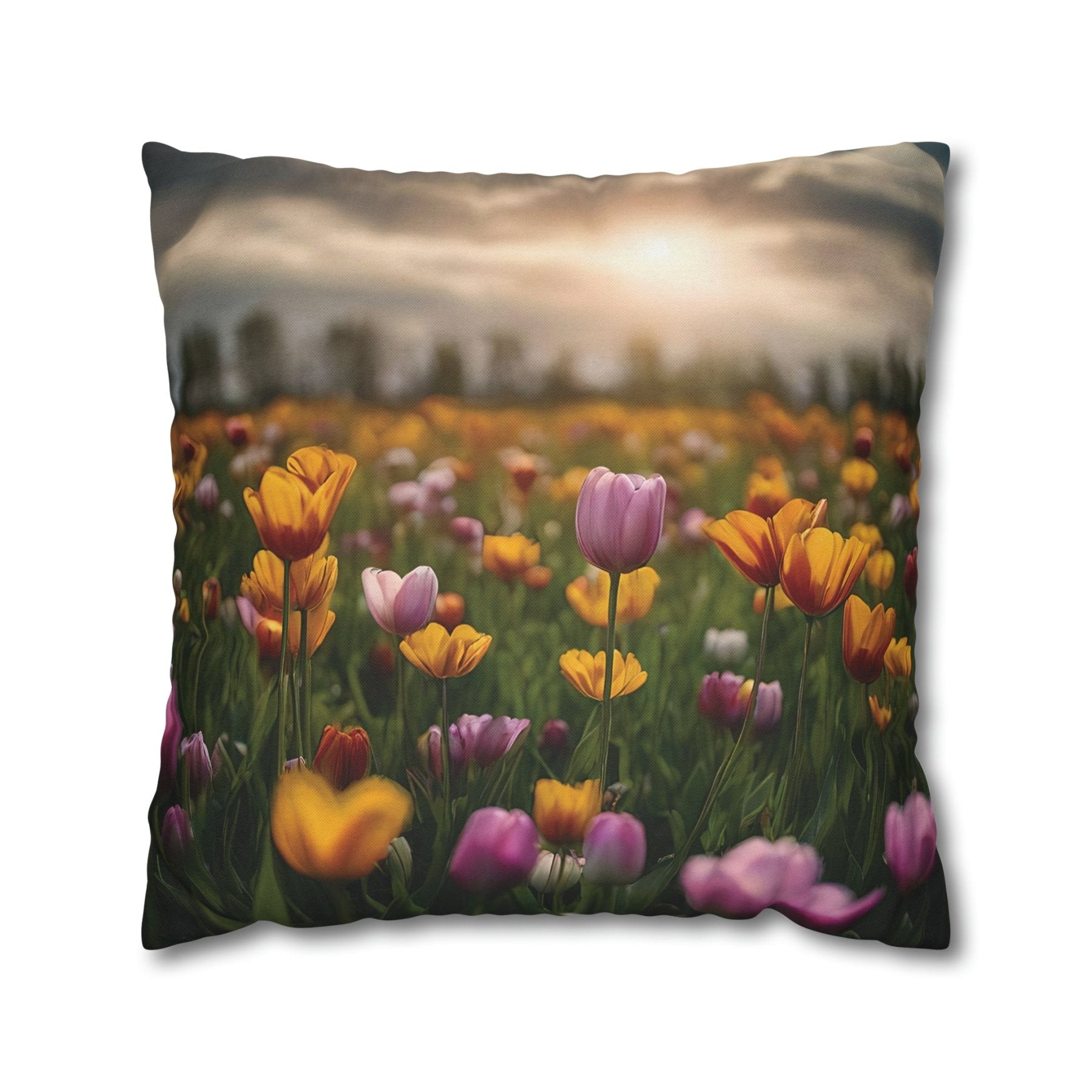 Spring Flowers Throw Pillow Cover, Throw Pillow Case, Qty 1, (17) - Janlyn's Crafts