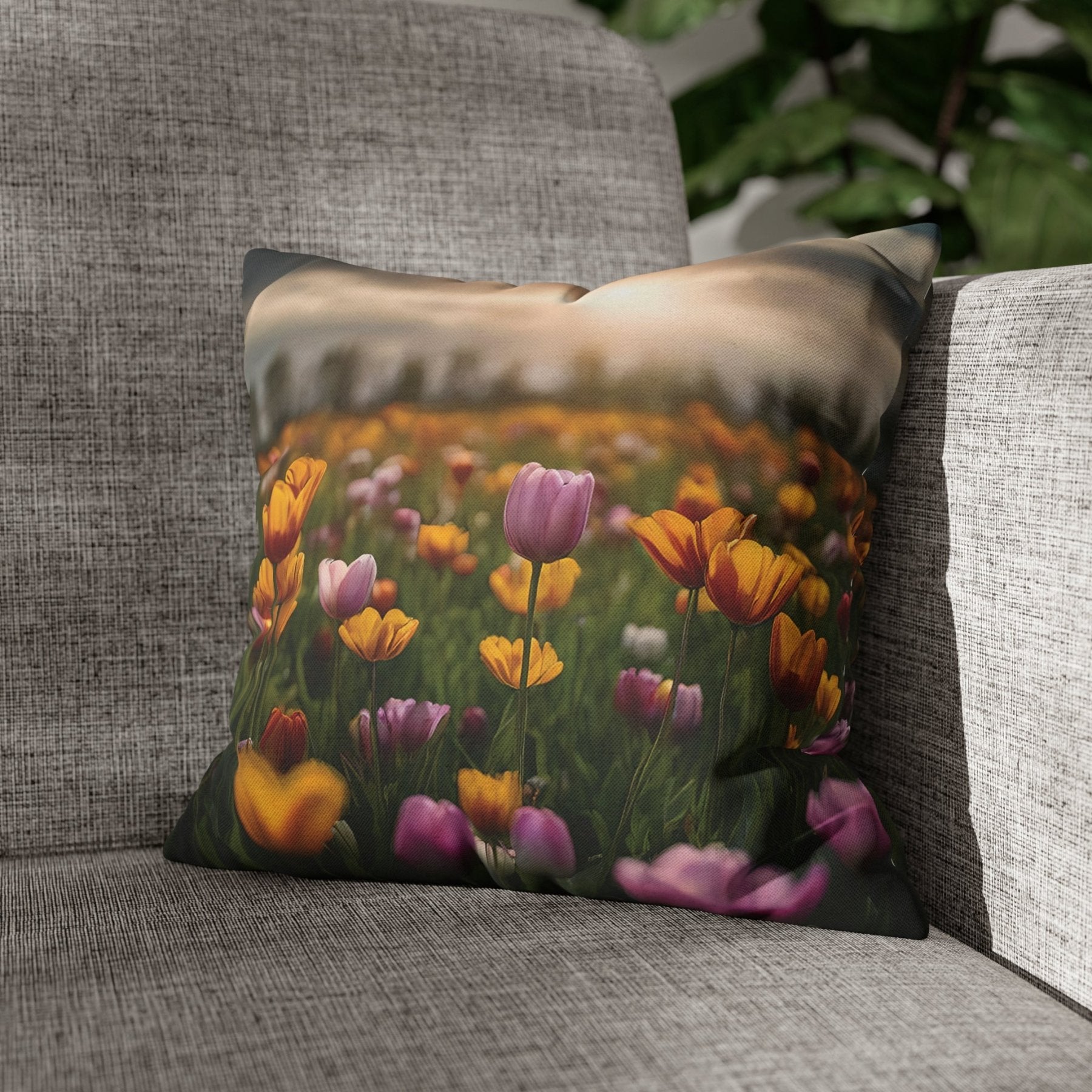 Spring Flowers Throw Pillow Cover, Throw Pillow Case, Qty 1, (17) - Janlyn's Crafts