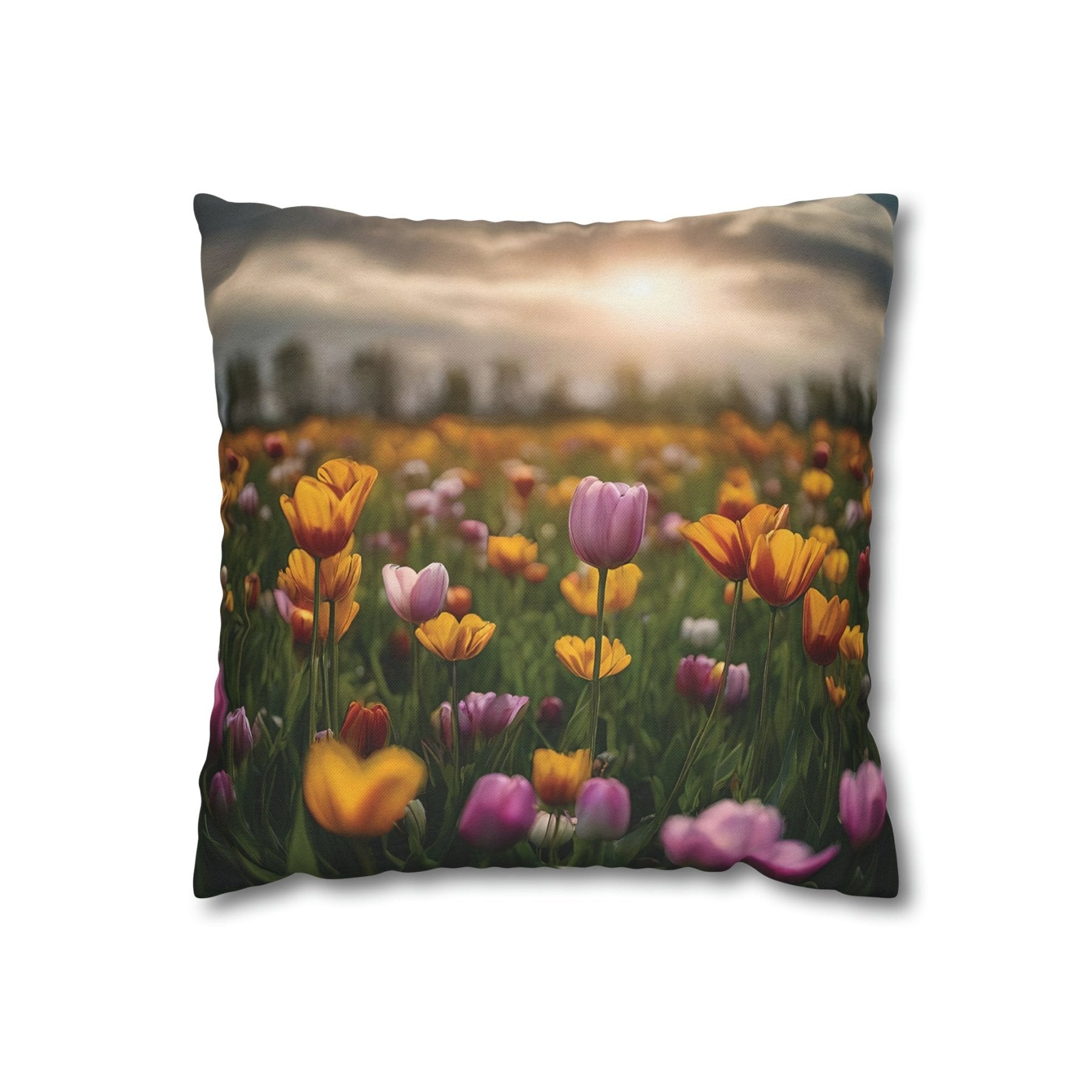 Spring Flowers Throw Pillow Cover, Throw Pillow Case, Qty 1, (17) - Janlyn's Crafts