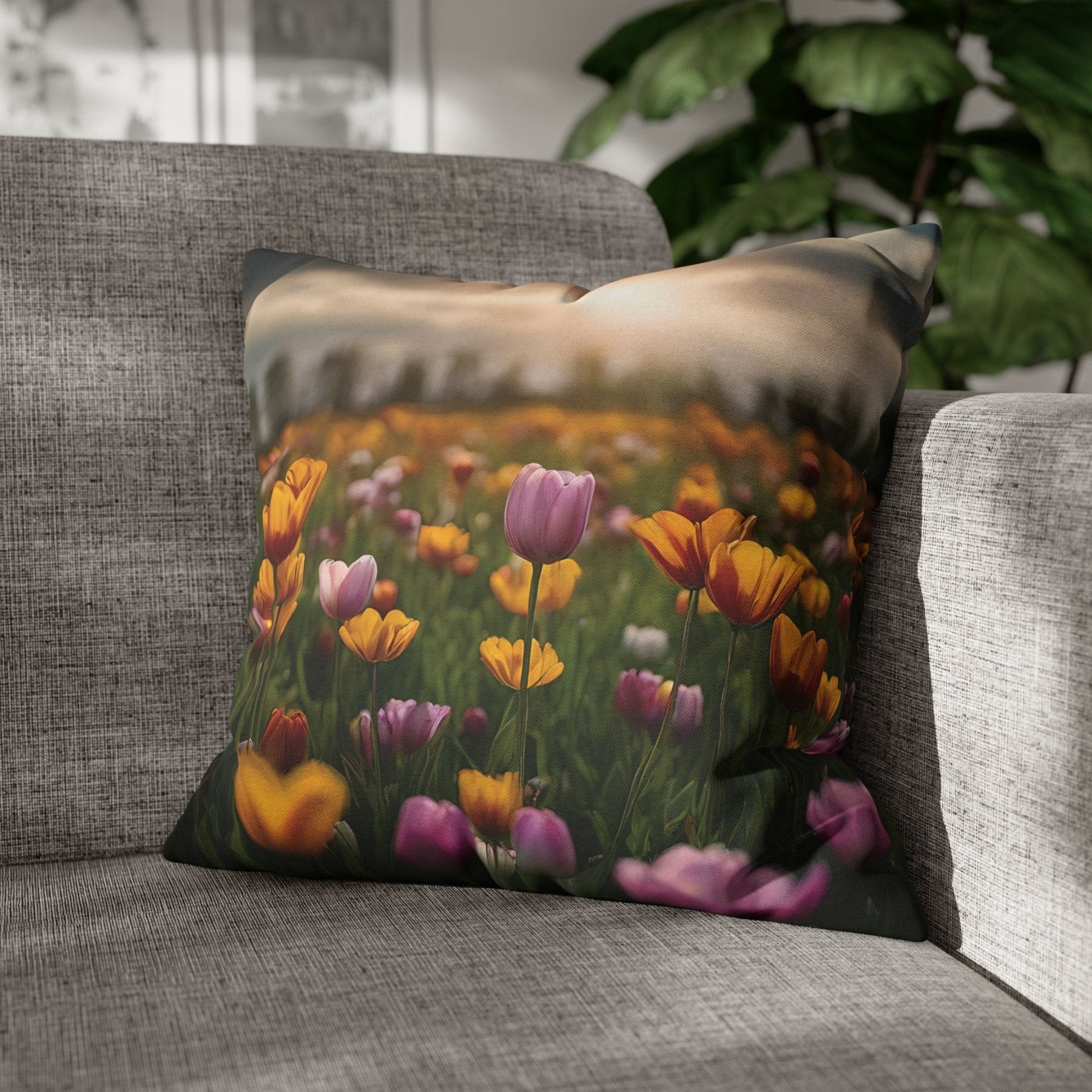 Spring Flowers Throw Pillow Cover, Throw Pillow Case, Qty 1, (17) - Janlyn's Crafts