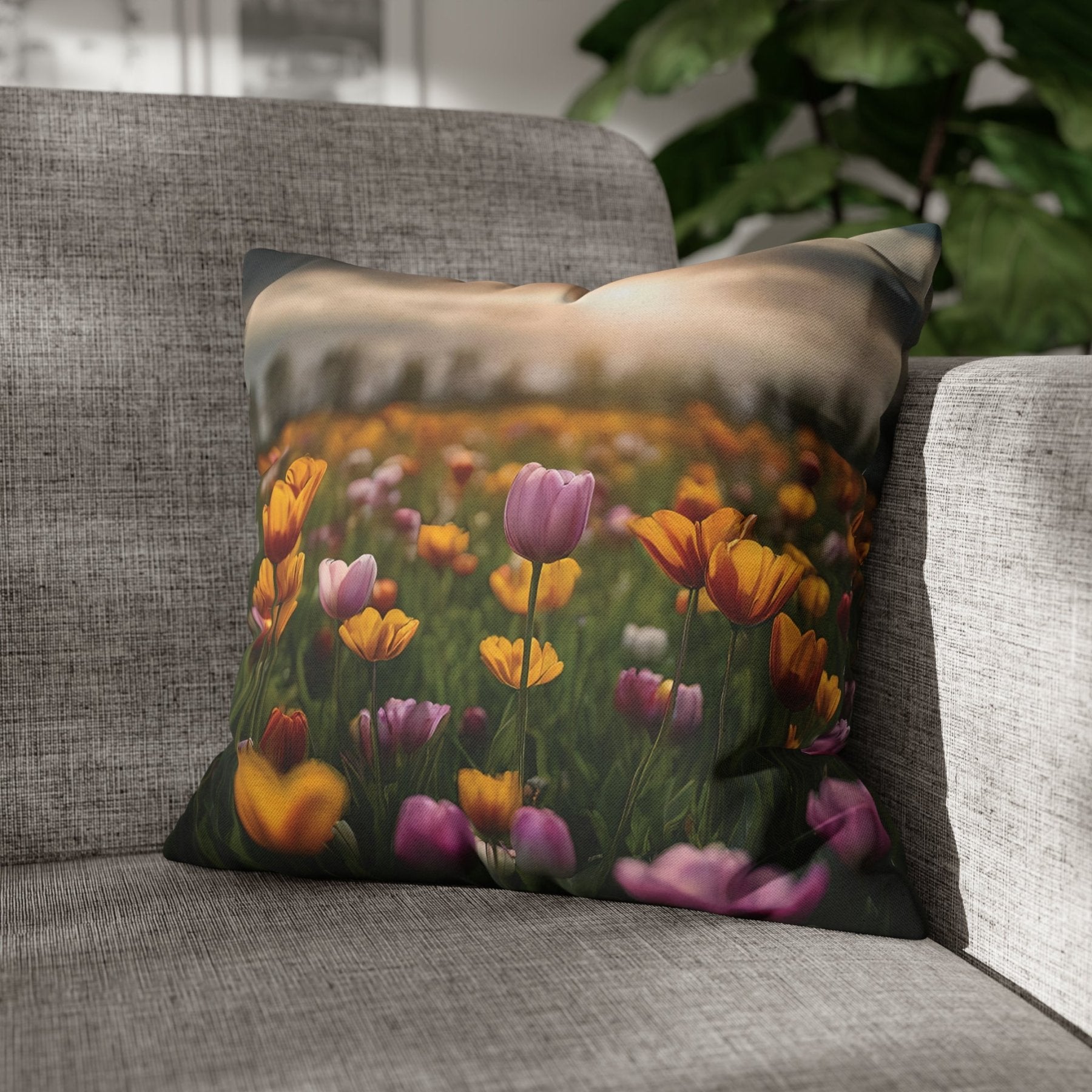 Spring Flowers Throw Pillow Cover, Throw Pillow Case, Qty 1, (17) - Janlyn's Crafts