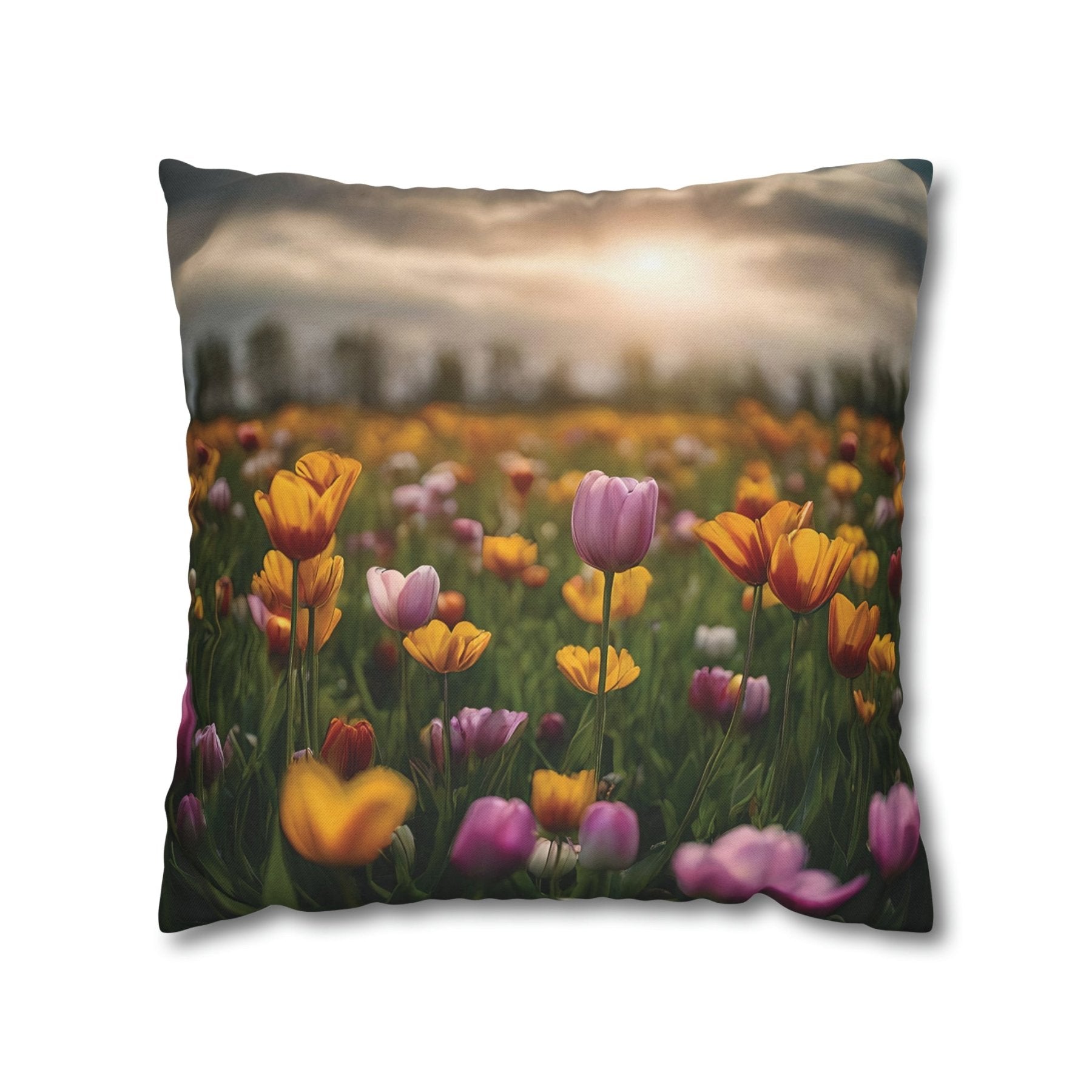 Spring Flowers Throw Pillow Cover, Throw Pillow Case, Qty 1, (17) - Janlyn's Crafts