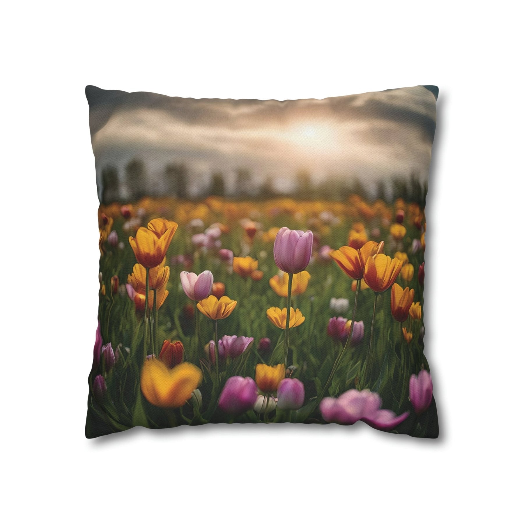 Spring Flowers Throw Pillow Cover, Throw Pillow Case, Qty 1, (17) - Janlyn's Crafts