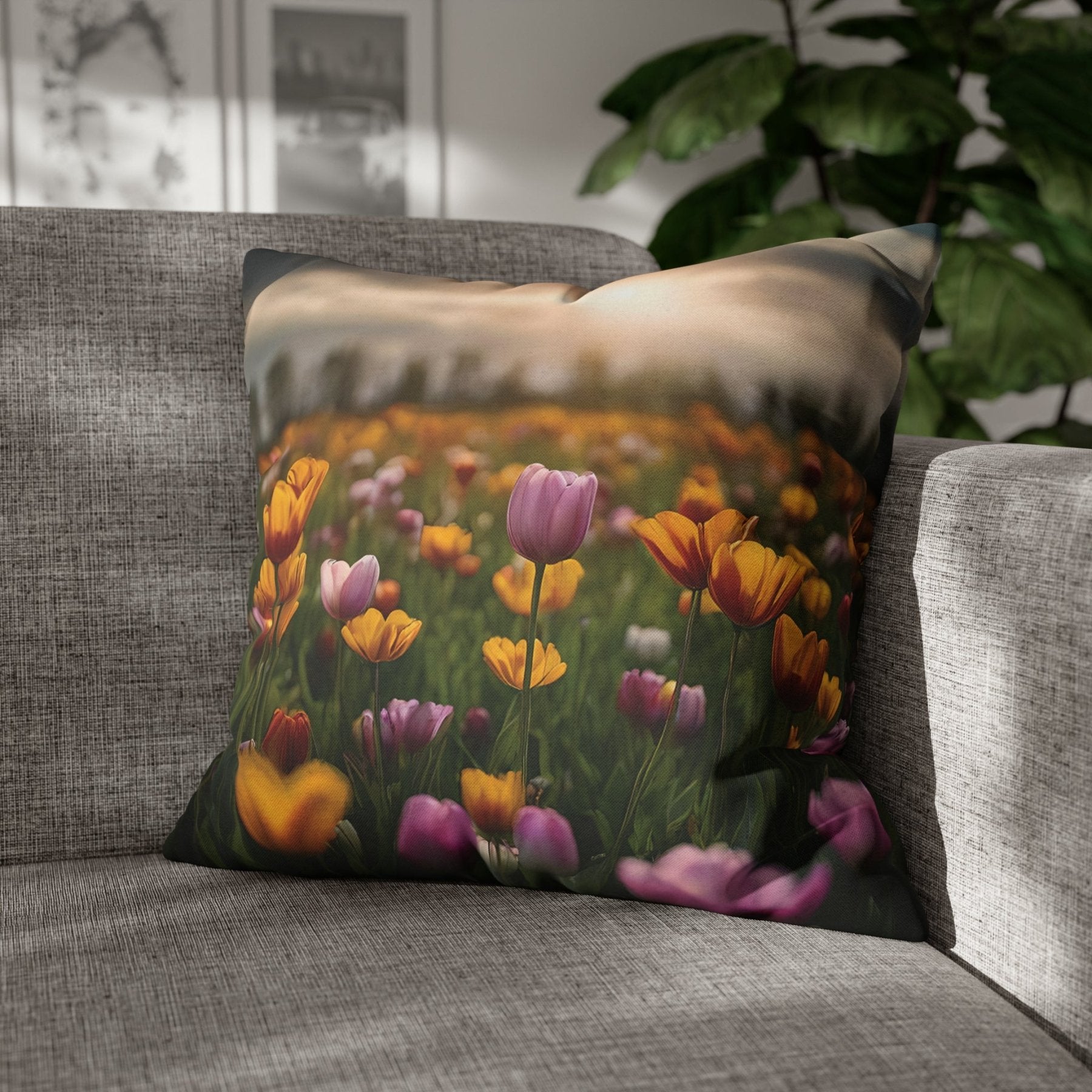 Spring Flowers Throw Pillow Cover, Throw Pillow Case, Qty 1, (17) - Janlyn's Crafts