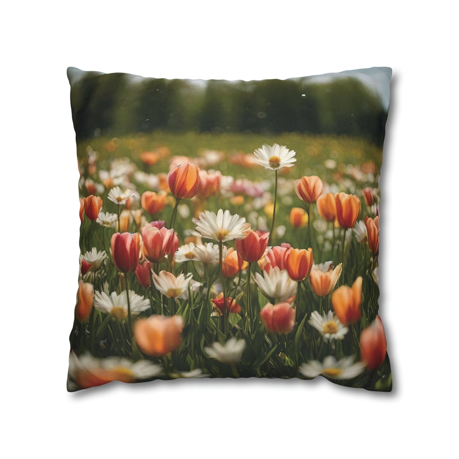 Spring Flowers Throw Pillow Cover, Throw Pillow Case, Qty 1, (18) - Janlyn's Crafts