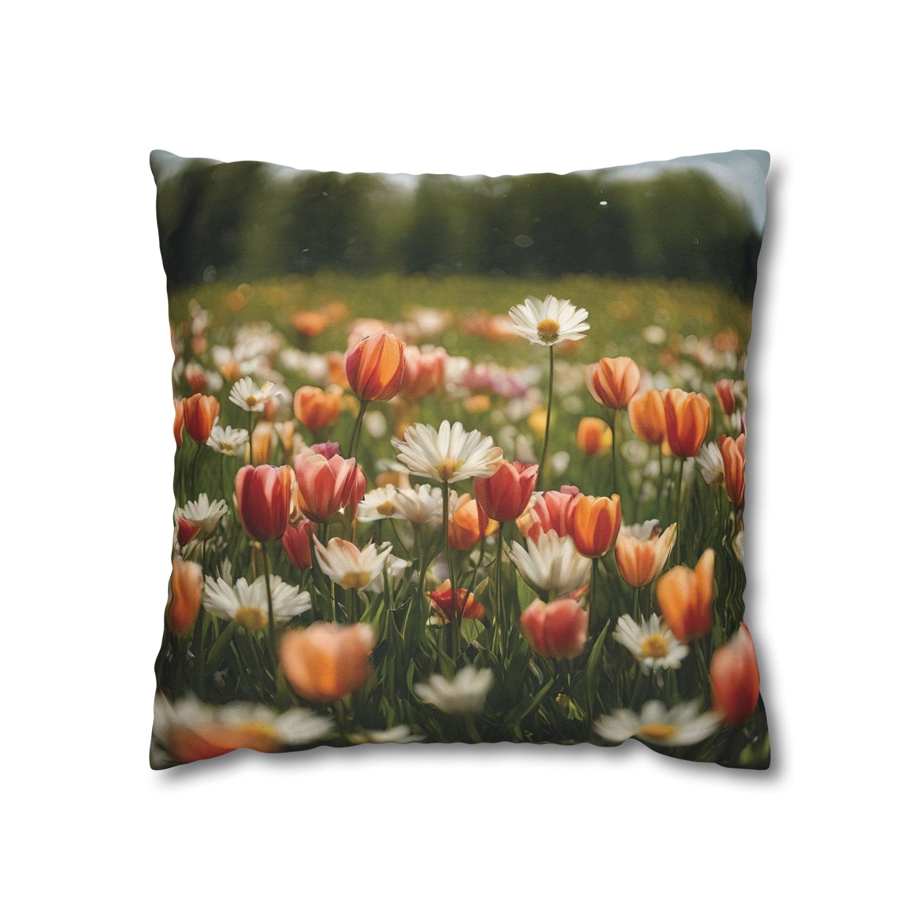 Spring Flowers Throw Pillow Cover, Throw Pillow Case, Qty 1, (18) - Janlyn's Crafts