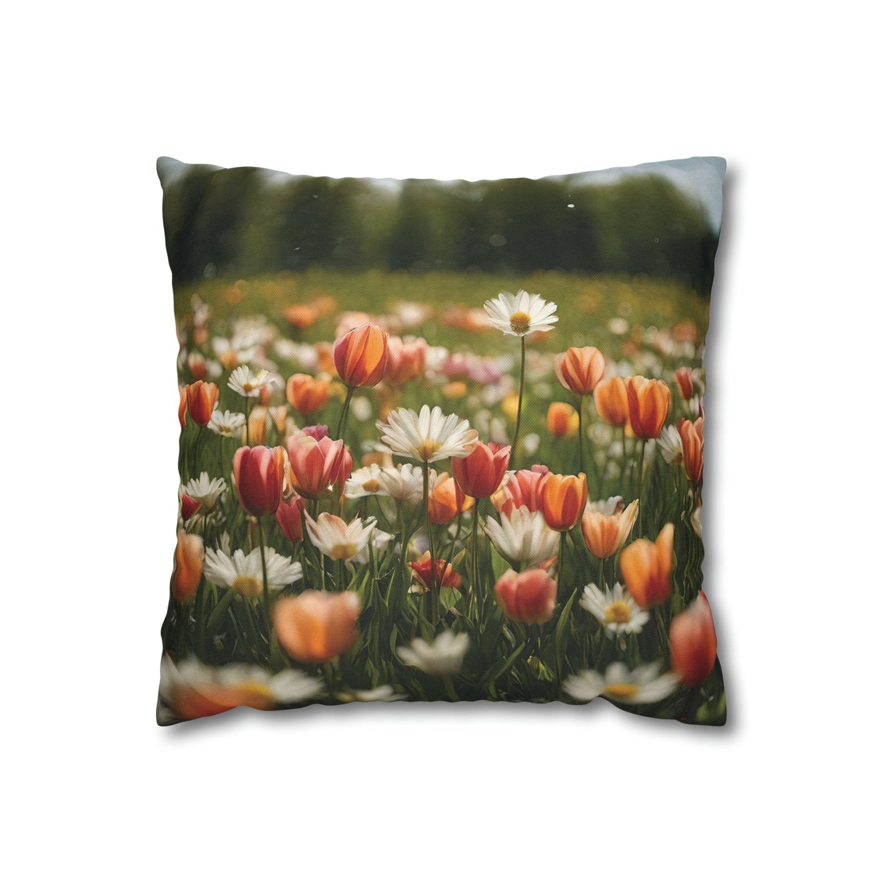 Spring Flowers Throw Pillow Cover, Throw Pillow Case, Qty 1, (18) - Janlyn's Crafts