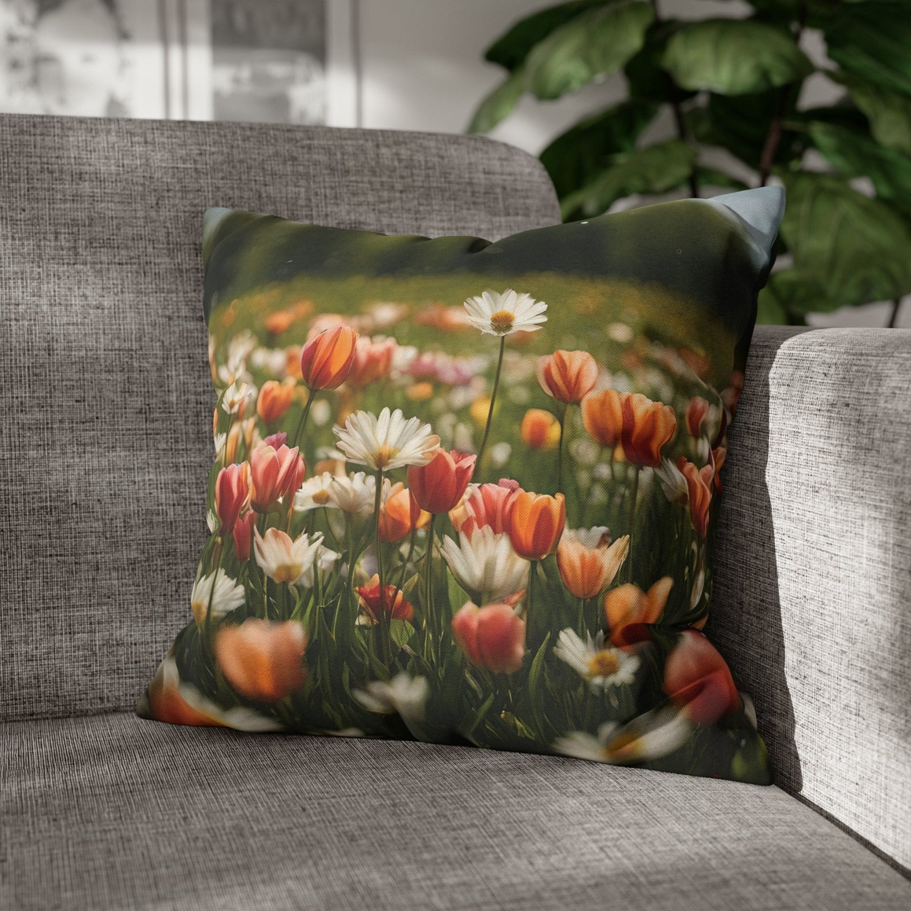 Spring Flowers Throw Pillow Cover, Throw Pillow Case, Qty 1, (18) - Janlyn's Crafts