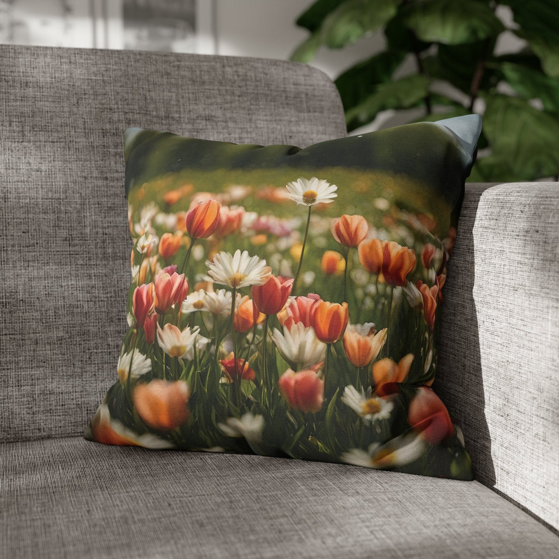 Spring Flowers Throw Pillow Cover, Throw Pillow Case, Qty 1, (18) - Janlyn's Crafts