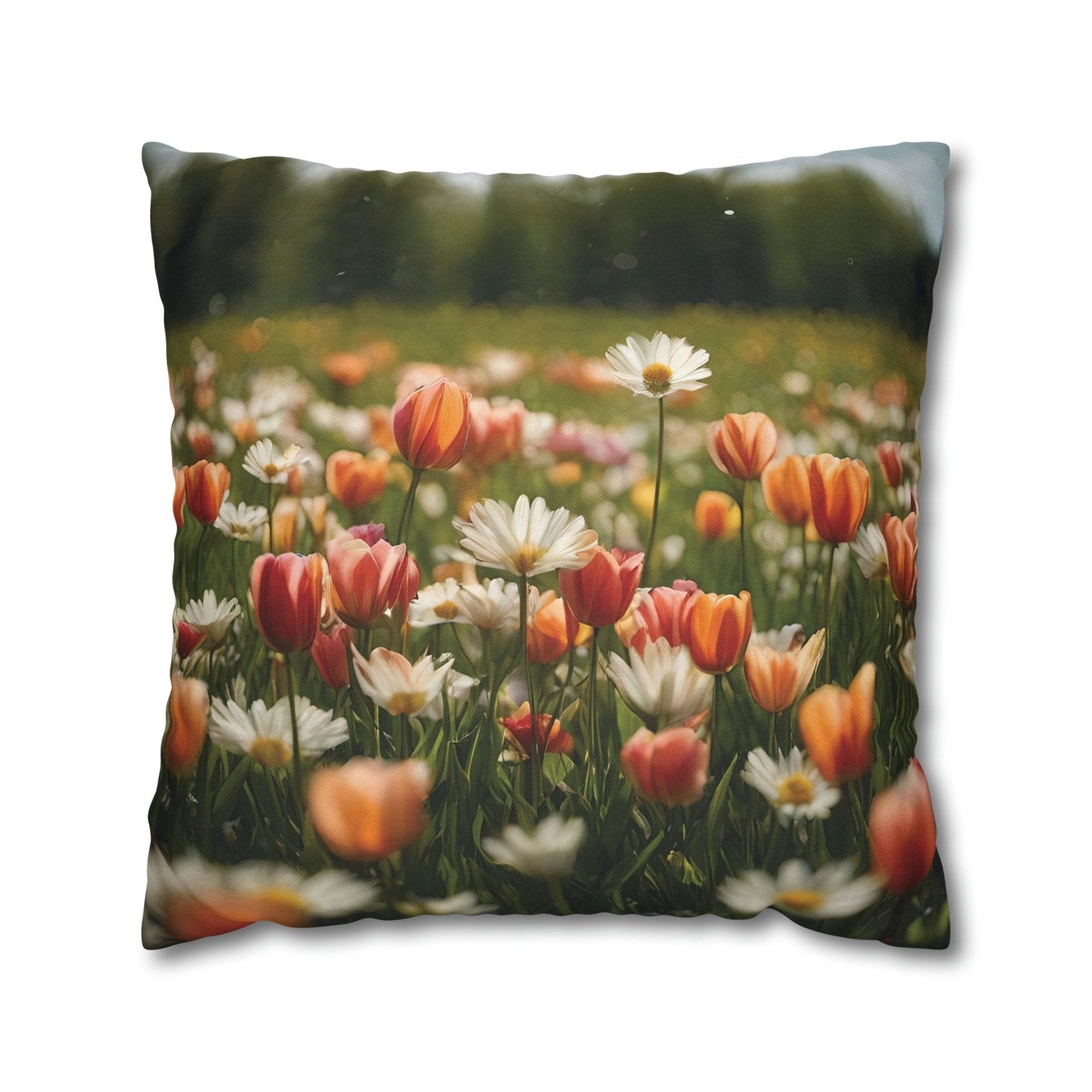 Spring Flowers Throw Pillow Cover, Throw Pillow Case, Qty 1, (18) - Janlyn's Crafts