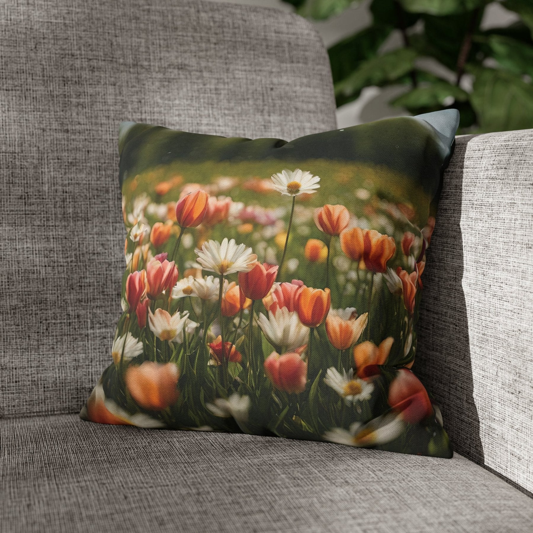 Spring Flowers Throw Pillow Cover, Throw Pillow Case, Qty 1, (18) - Janlyn's Crafts