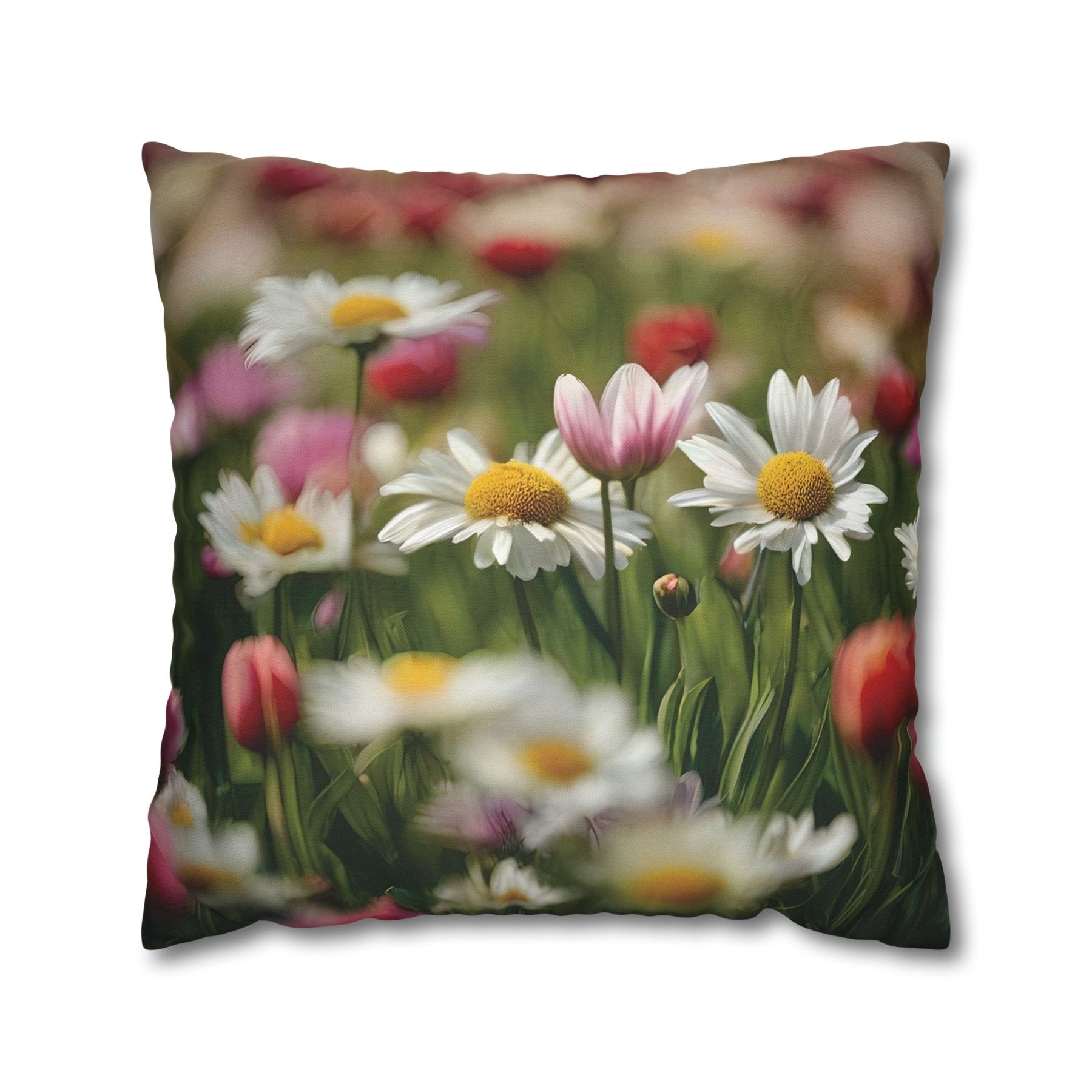 Spring Flowers Throw Pillow Cover, Throw Pillow Case, Qty 1, (19) - Janlyn's Crafts