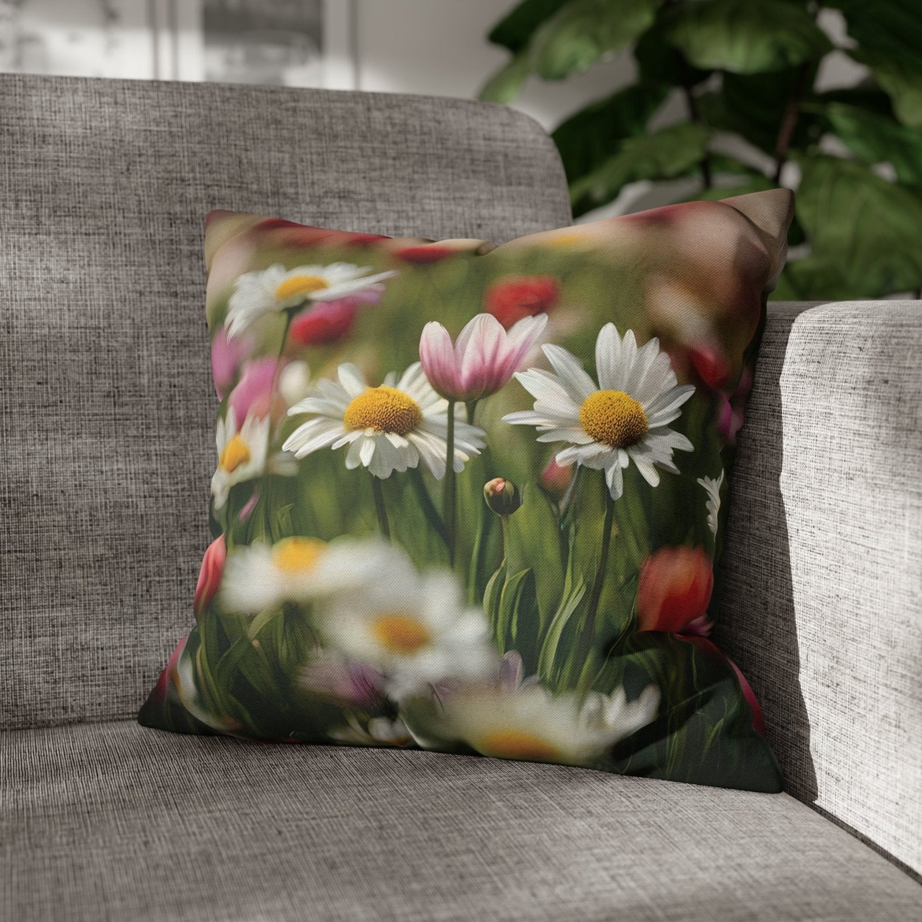 Spring Flowers Throw Pillow Cover, Throw Pillow Case, Qty 1, (19) - Janlyn's Crafts