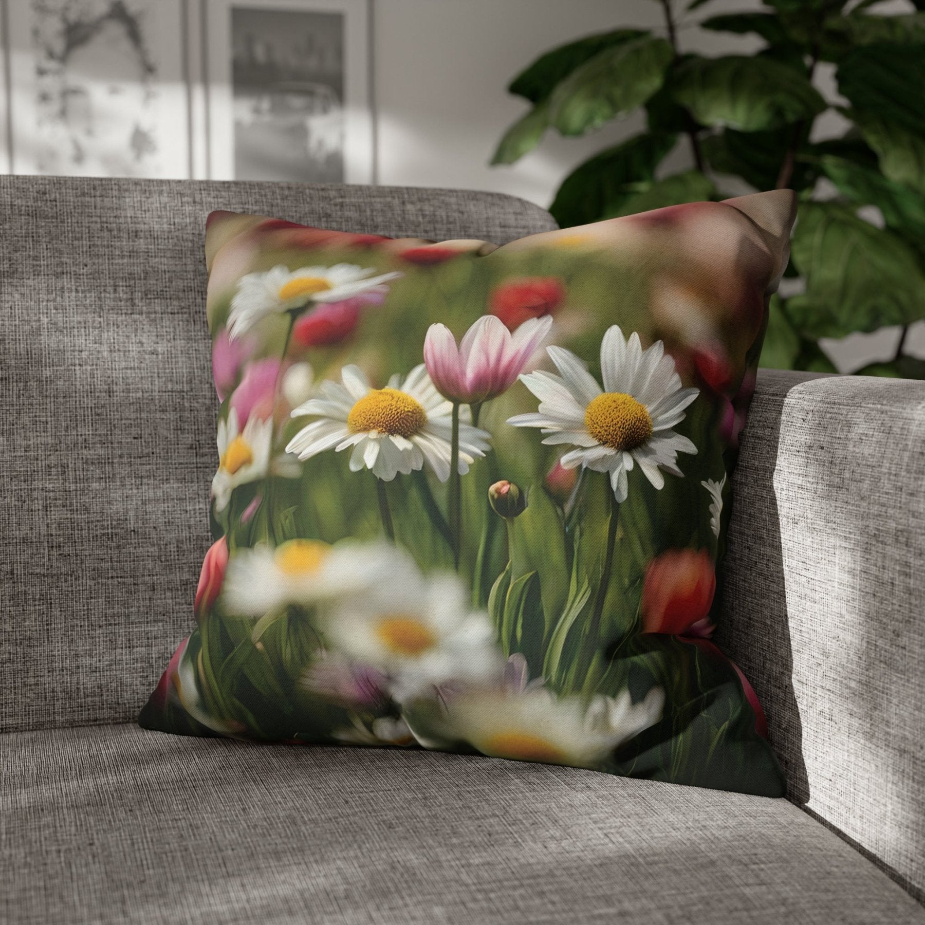 Spring Flowers Throw Pillow Cover, Throw Pillow Case, Qty 1, (19) - Janlyn's Crafts