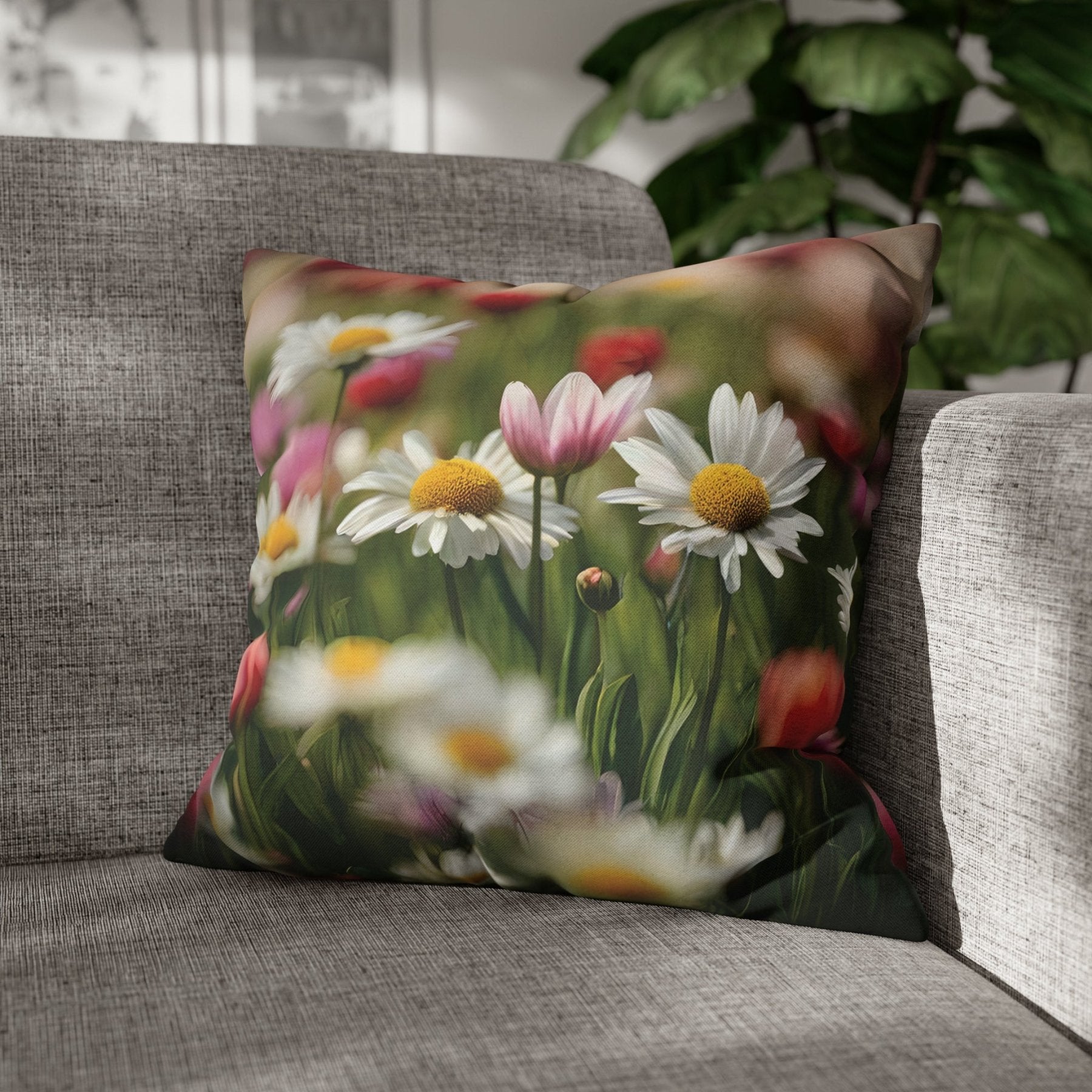 Spring Flowers Throw Pillow Cover, Throw Pillow Case, Qty 1, (19) - Janlyn's Crafts