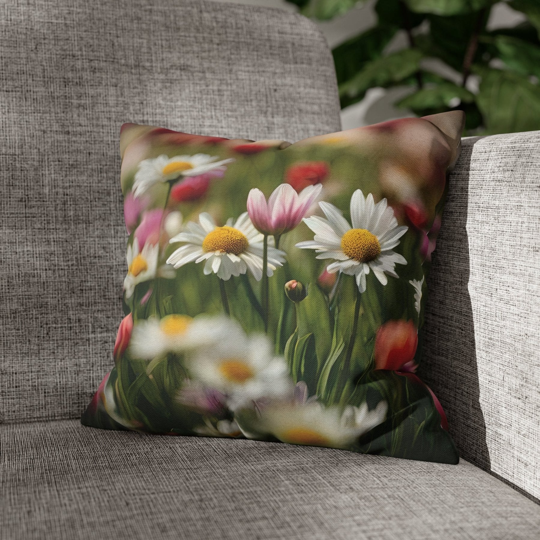 Spring Flowers Throw Pillow Cover, Throw Pillow Case, Qty 1, (19) - Janlyn's Crafts