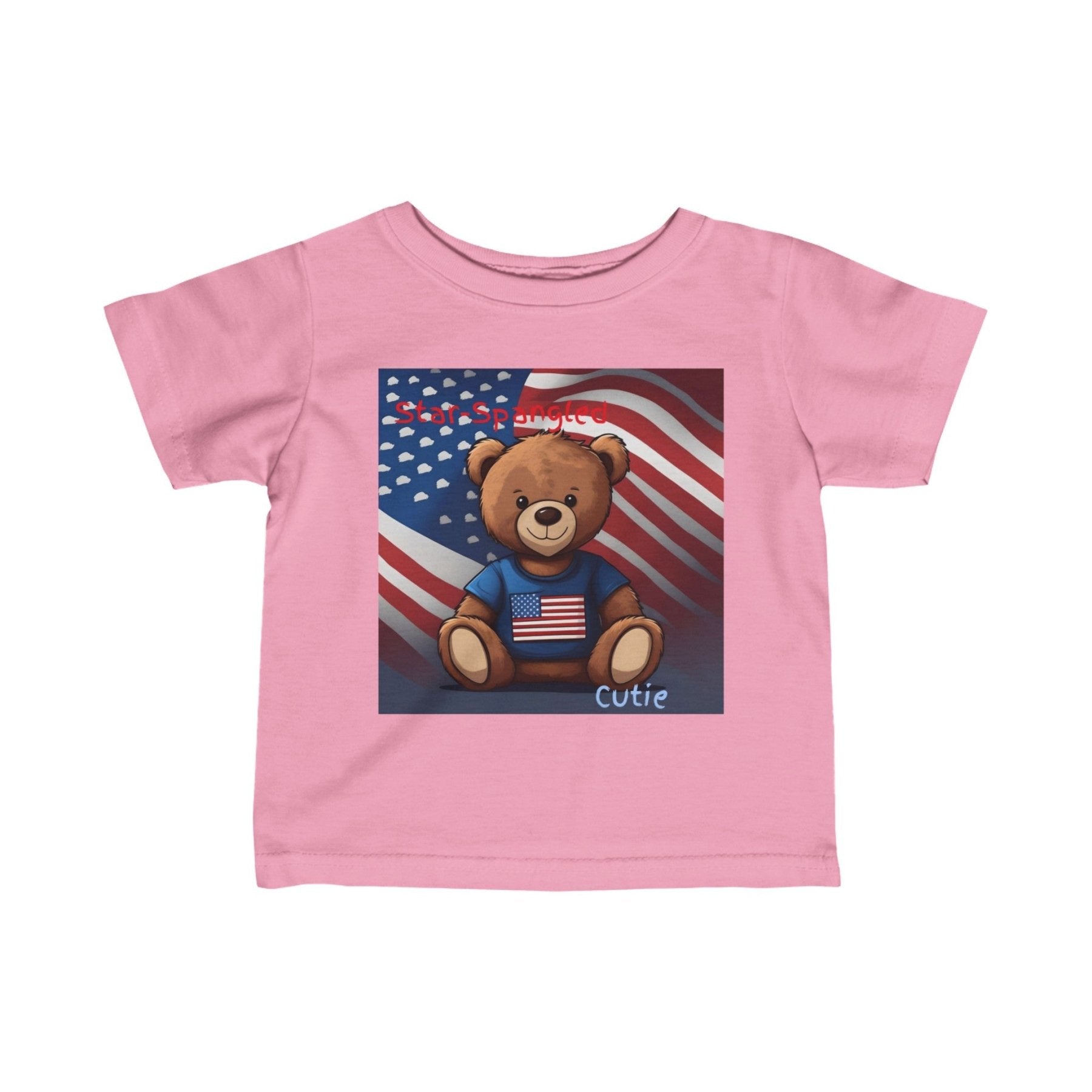 Star Spangled Cutie, Infant Fine Jersey Tee, 6M-24M - Janlyn's Crafts