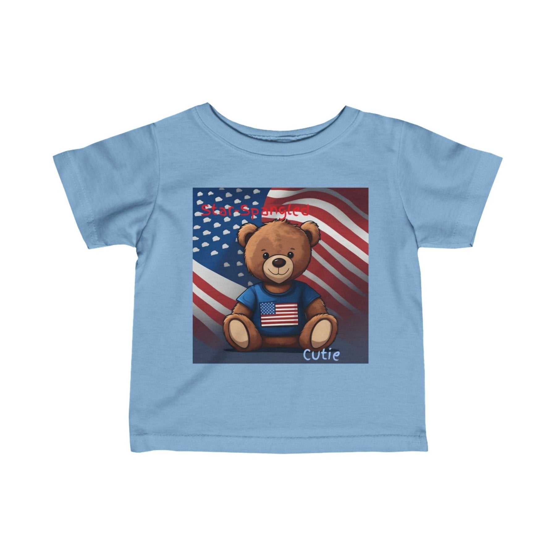 Star Spangled Cutie, Infant Fine Jersey Tee, 6M-24M - Janlyn's Crafts