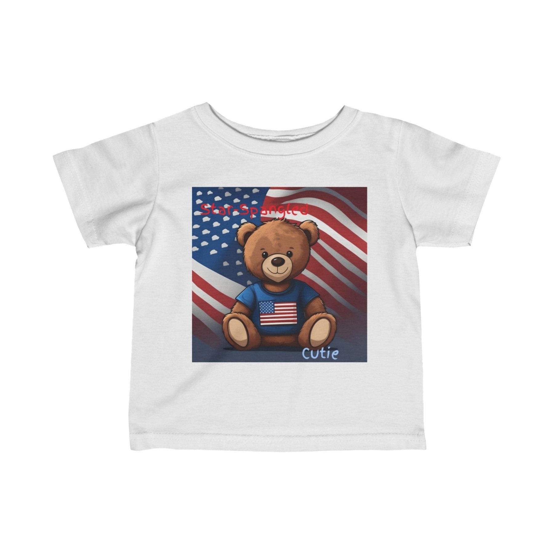 Star Spangled Cutie, Infant Fine Jersey Tee, 6M-24M - Janlyn's Crafts