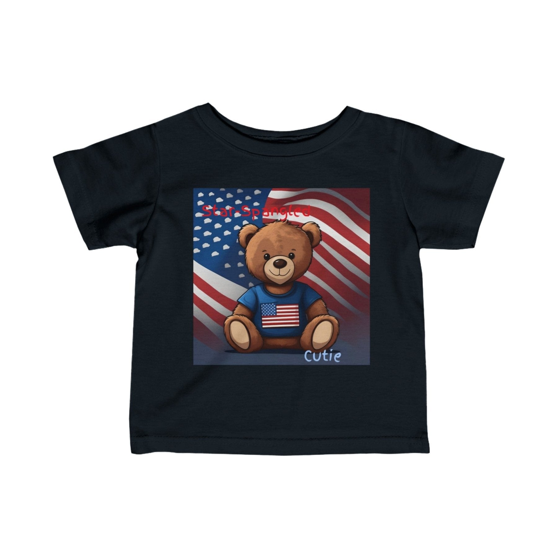 Star Spangled Cutie, Infant Fine Jersey Tee, 6M-24M - Janlyn's Crafts