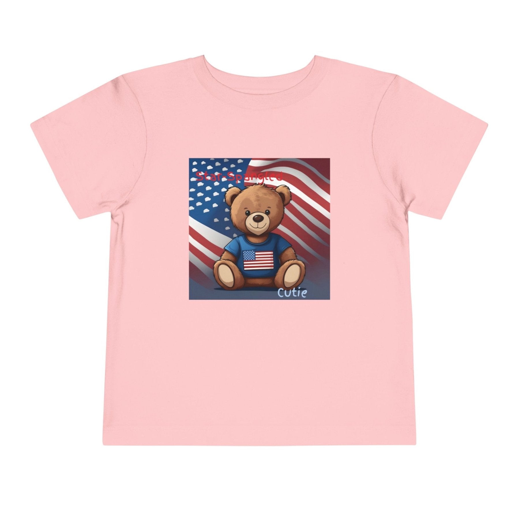 Star Spangled Cutie, Toddler Short Sleeve Tee, 2T-5T - Janlyn's Crafts