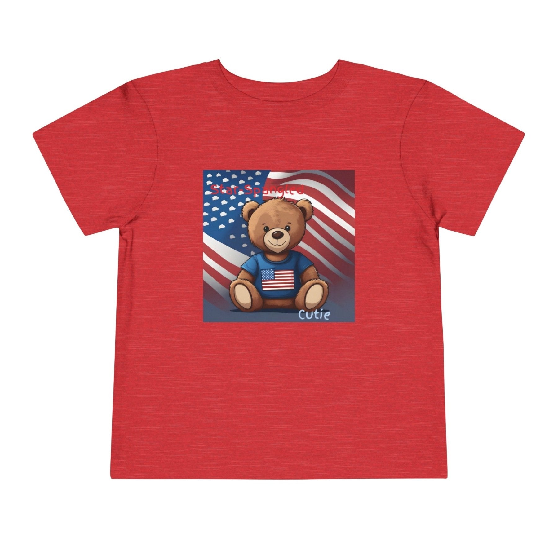 Star Spangled Cutie, Toddler Short Sleeve Tee, 2T-5T - Janlyn's Crafts