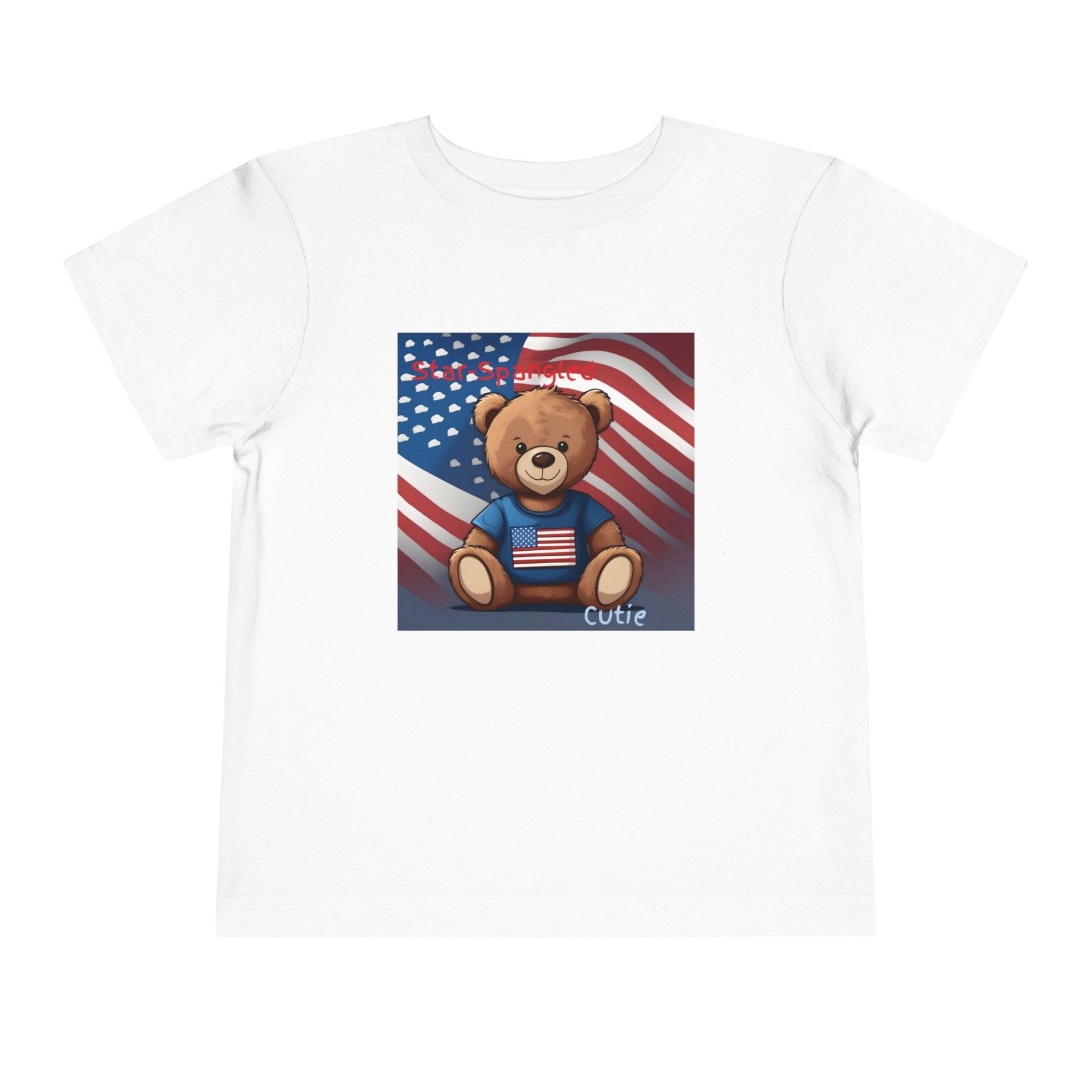 Star Spangled Cutie, Toddler Short Sleeve Tee, 2T-5T - Janlyn's Crafts