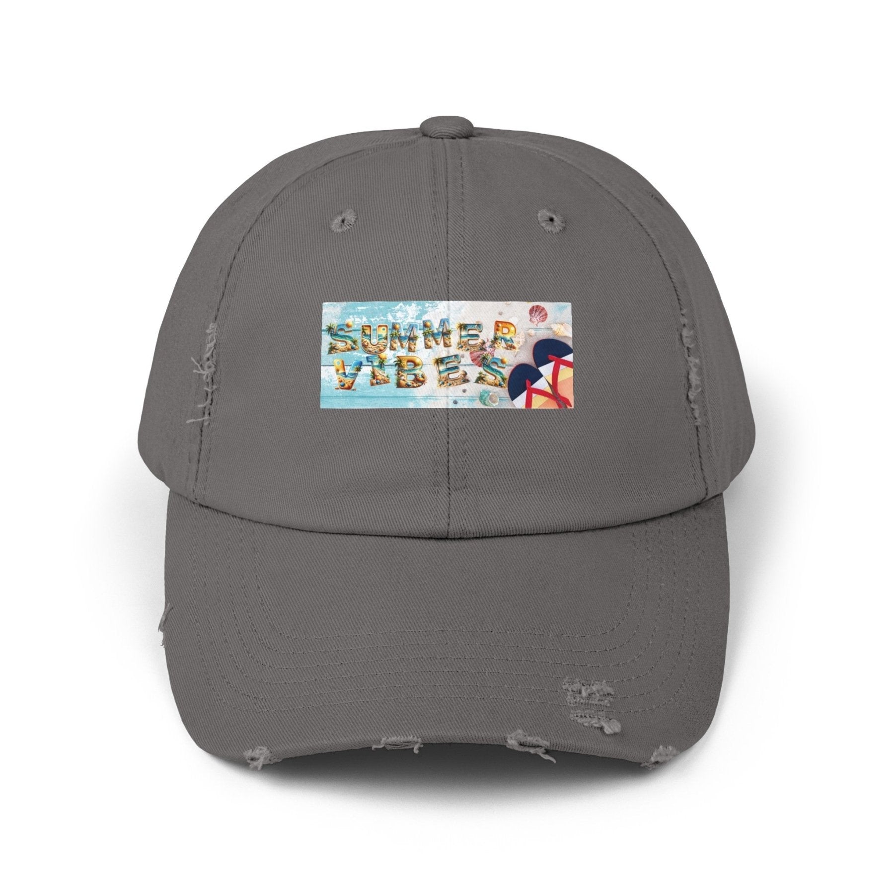 Summer Vibes, Unisex Distressed Cap - Janlyn's Crafts