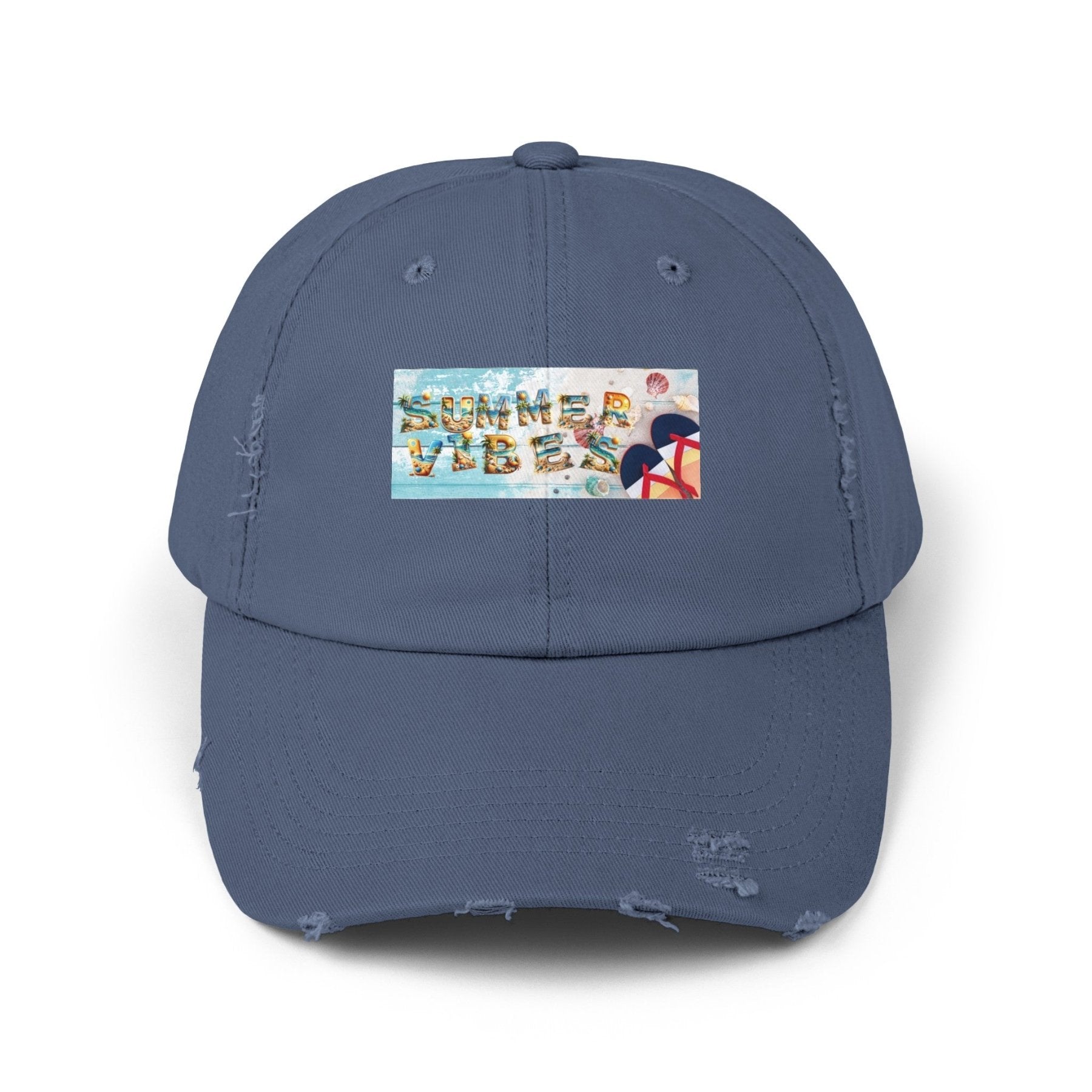 Summer Vibes, Unisex Distressed Cap - Janlyn's Crafts