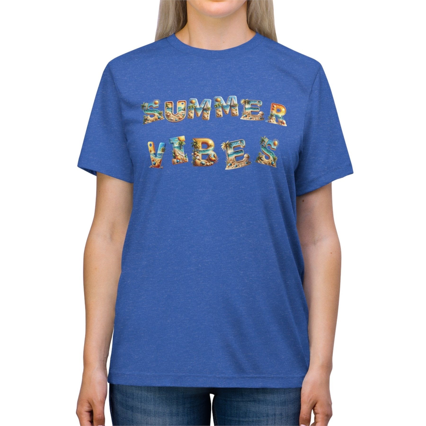 Summer Vibes, Unisex Triblend T - Shirt - Janlyn's Crafts