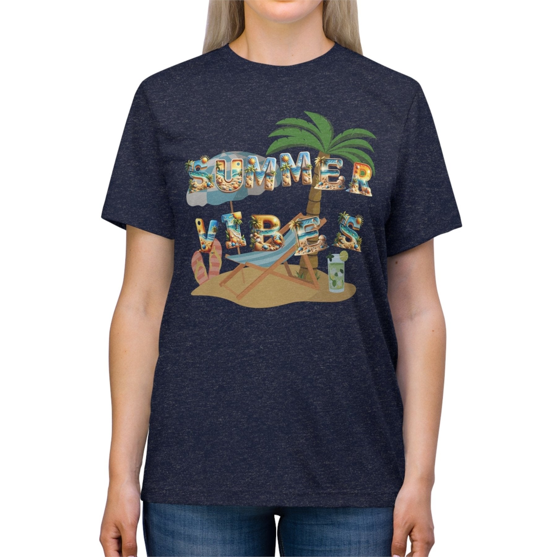 Summer Vibes, Unisex Triblend T - Shirt - Janlyn's Crafts