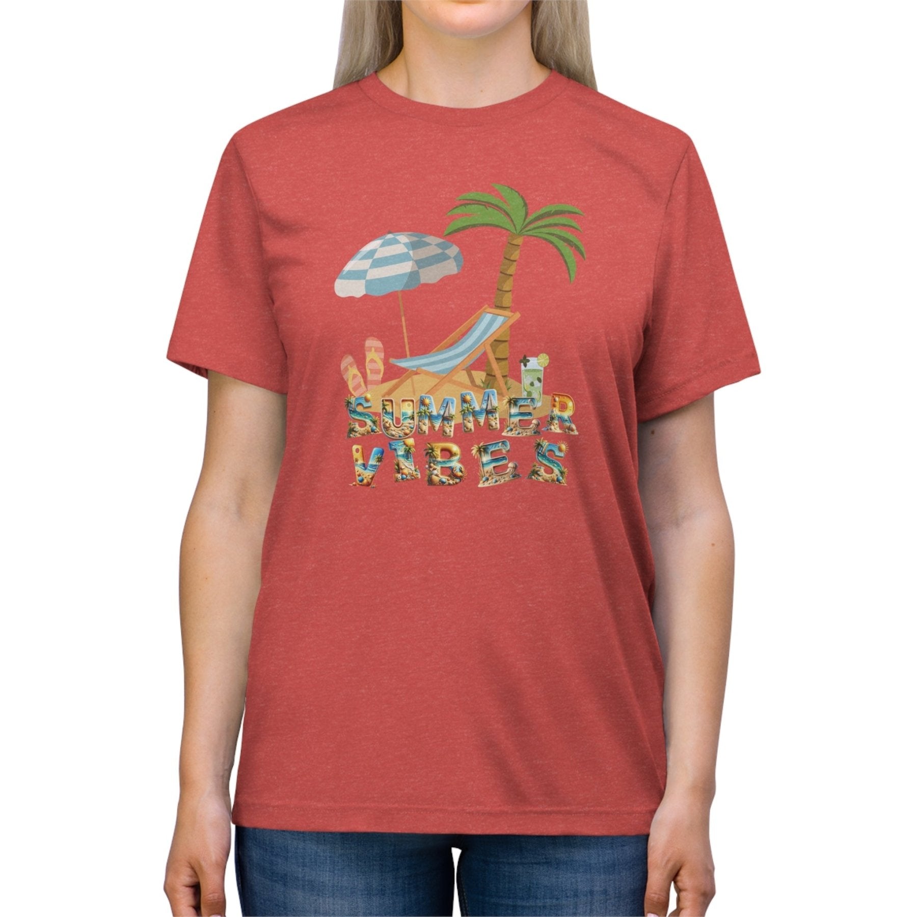 Summer Vibes, Unisex Triblend T - Shirt - Janlyn's Crafts