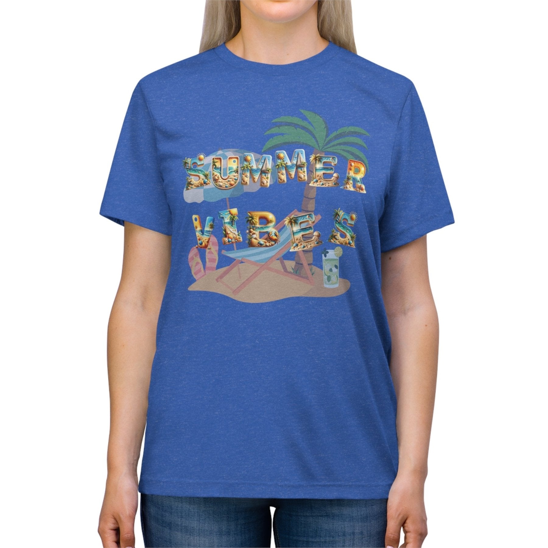 Summer Vibes, Unisex Triblend T - Shirt - Janlyn's Crafts