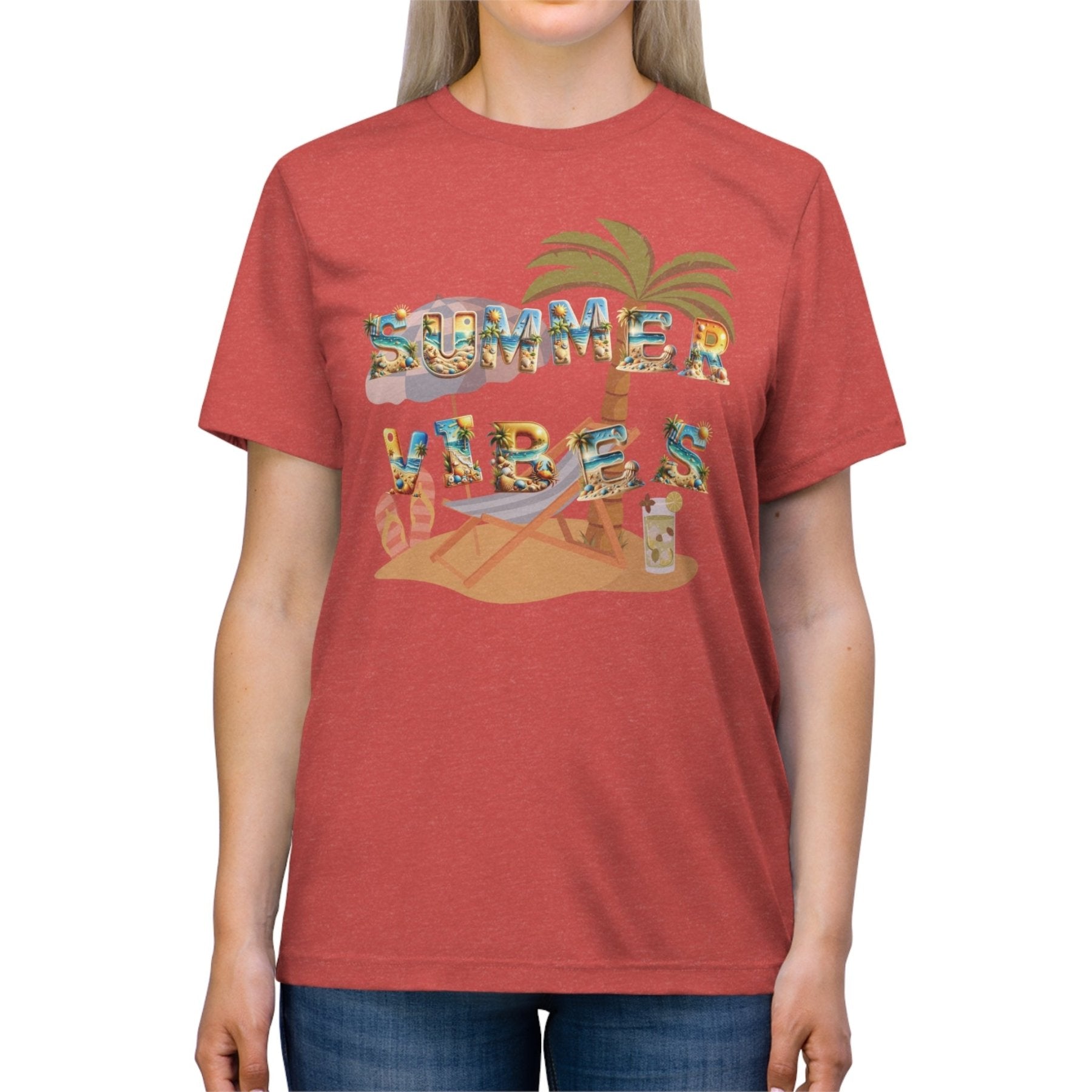 Summer Vibes, Unisex Triblend T - Shirt - Janlyn's Crafts