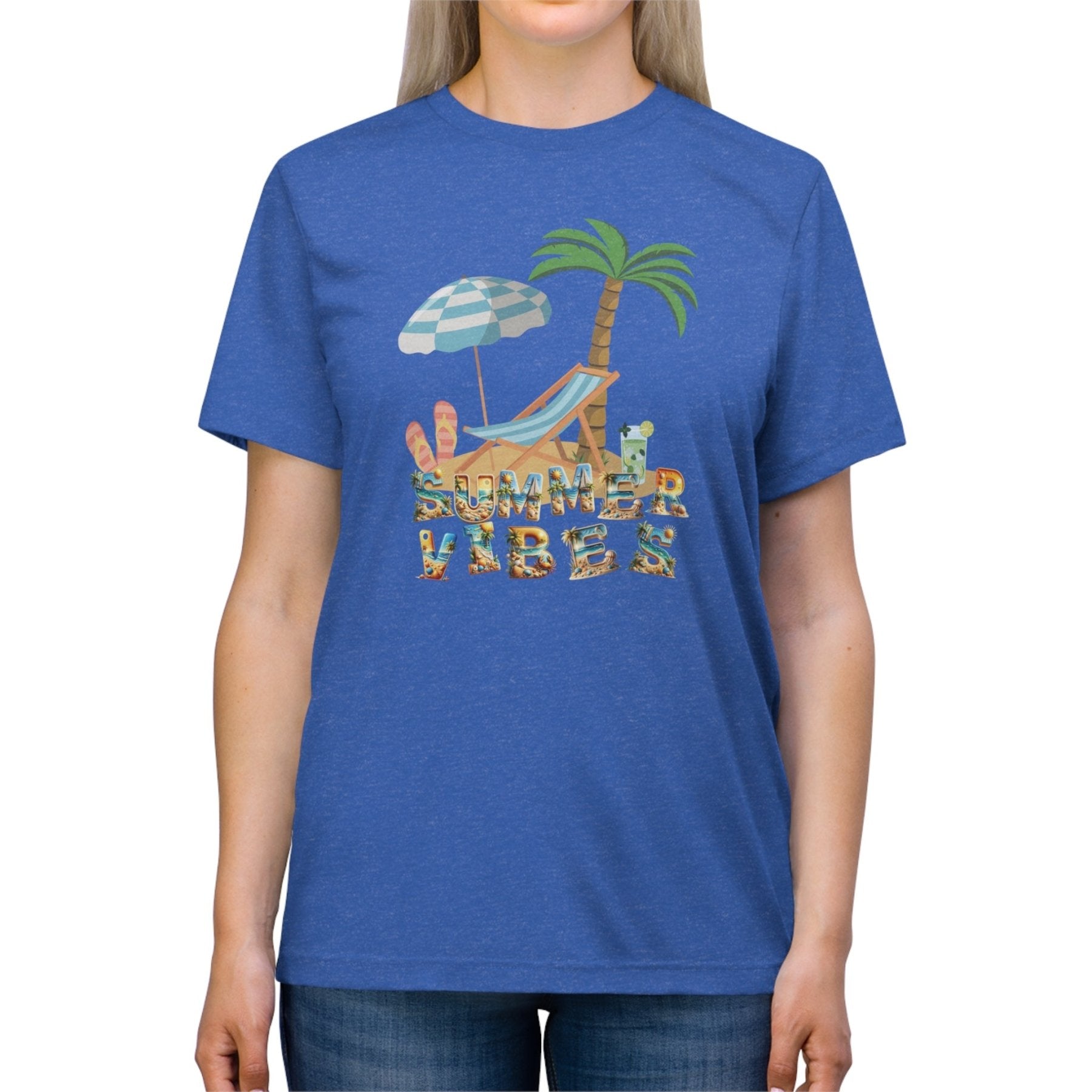 Summer Vibes, Unisex Triblend T - Shirt - Janlyn's Crafts