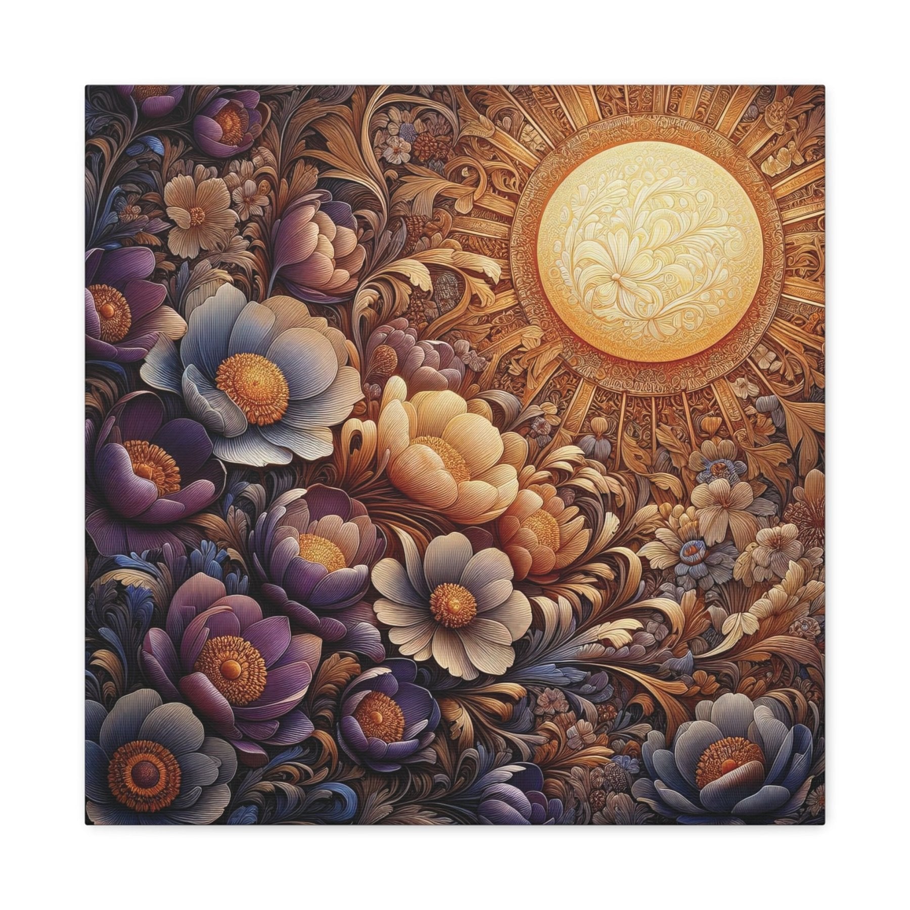 Sun & Flowers Canvas (#11) - Janlyn's Crafts