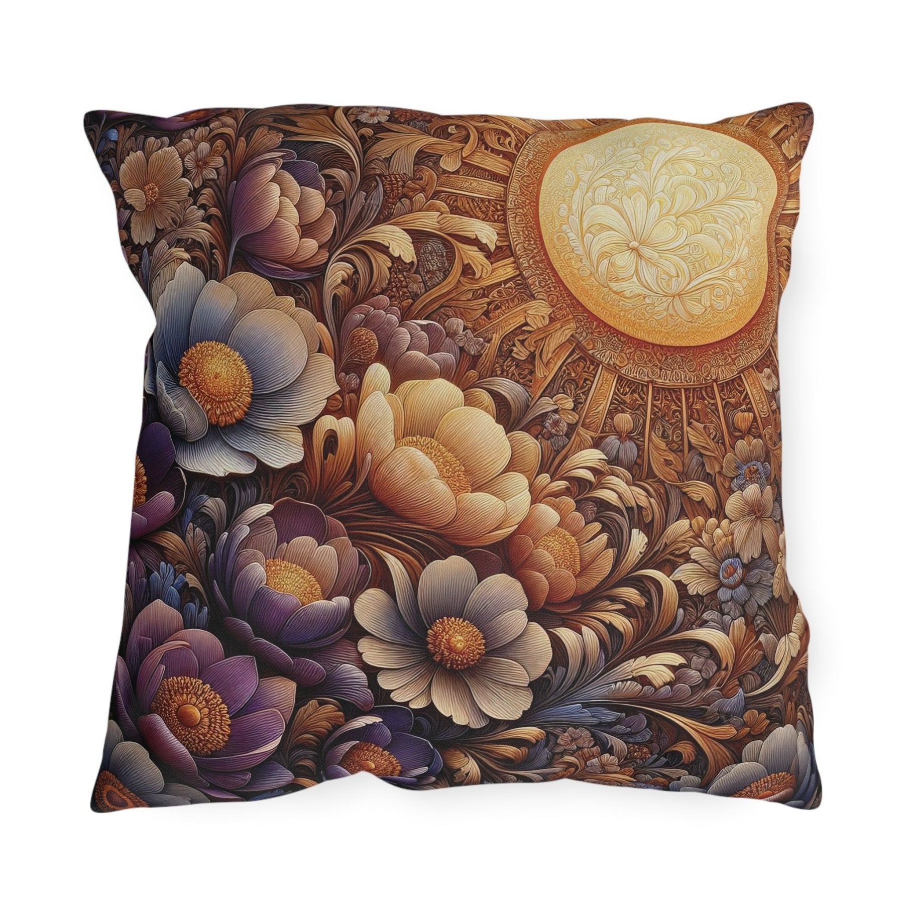 Sun & Flowers Outdoor Pillow, Qty 1, (11) - Janlyn's Crafts