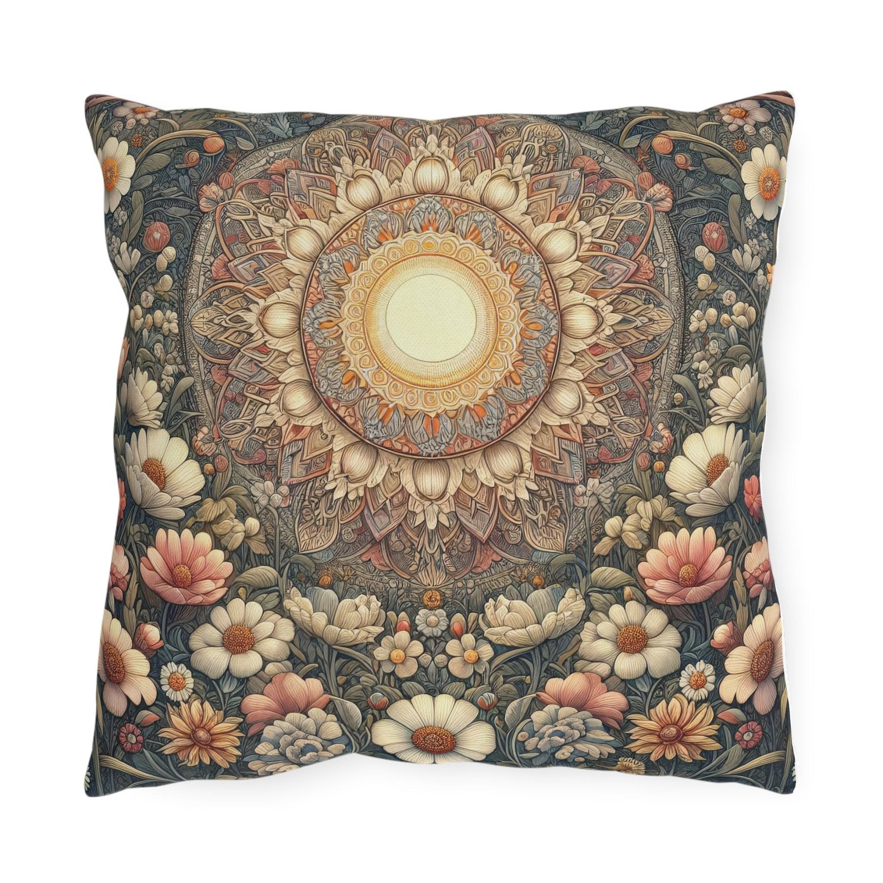 Sun & Flowers Outdoor Pillow, Qty 1, (13) - Janlyn's Crafts