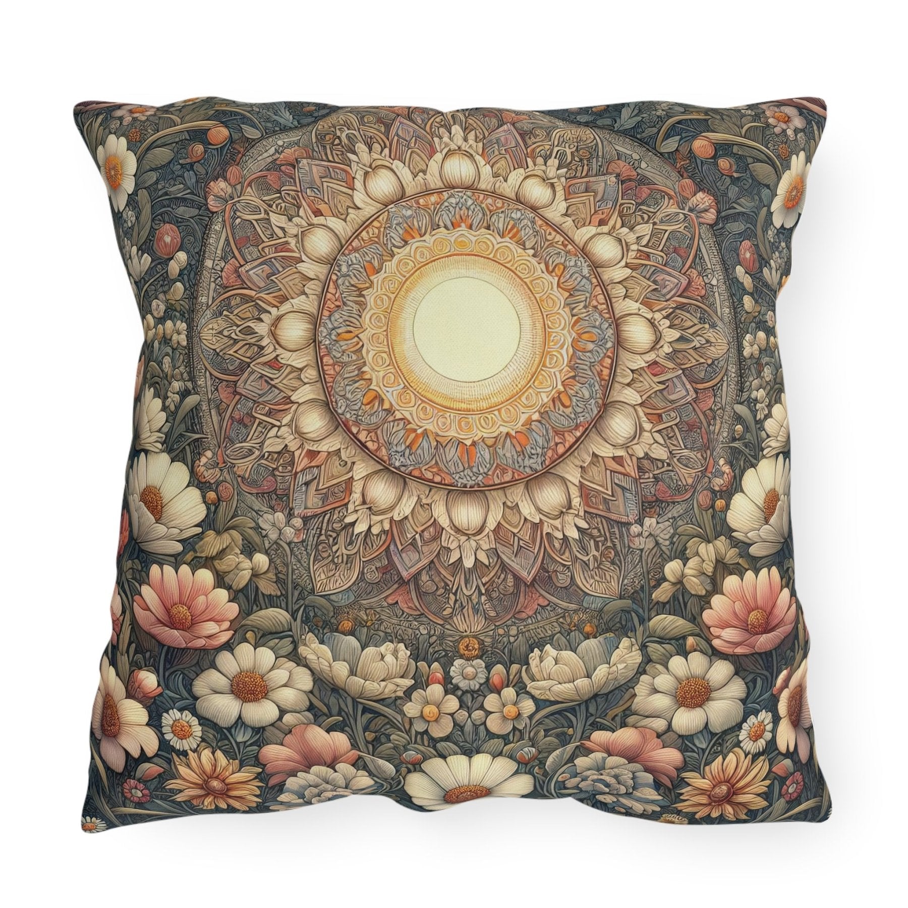 Sun & Flowers Outdoor Pillow, Qty 1, (13) - Janlyn's Crafts