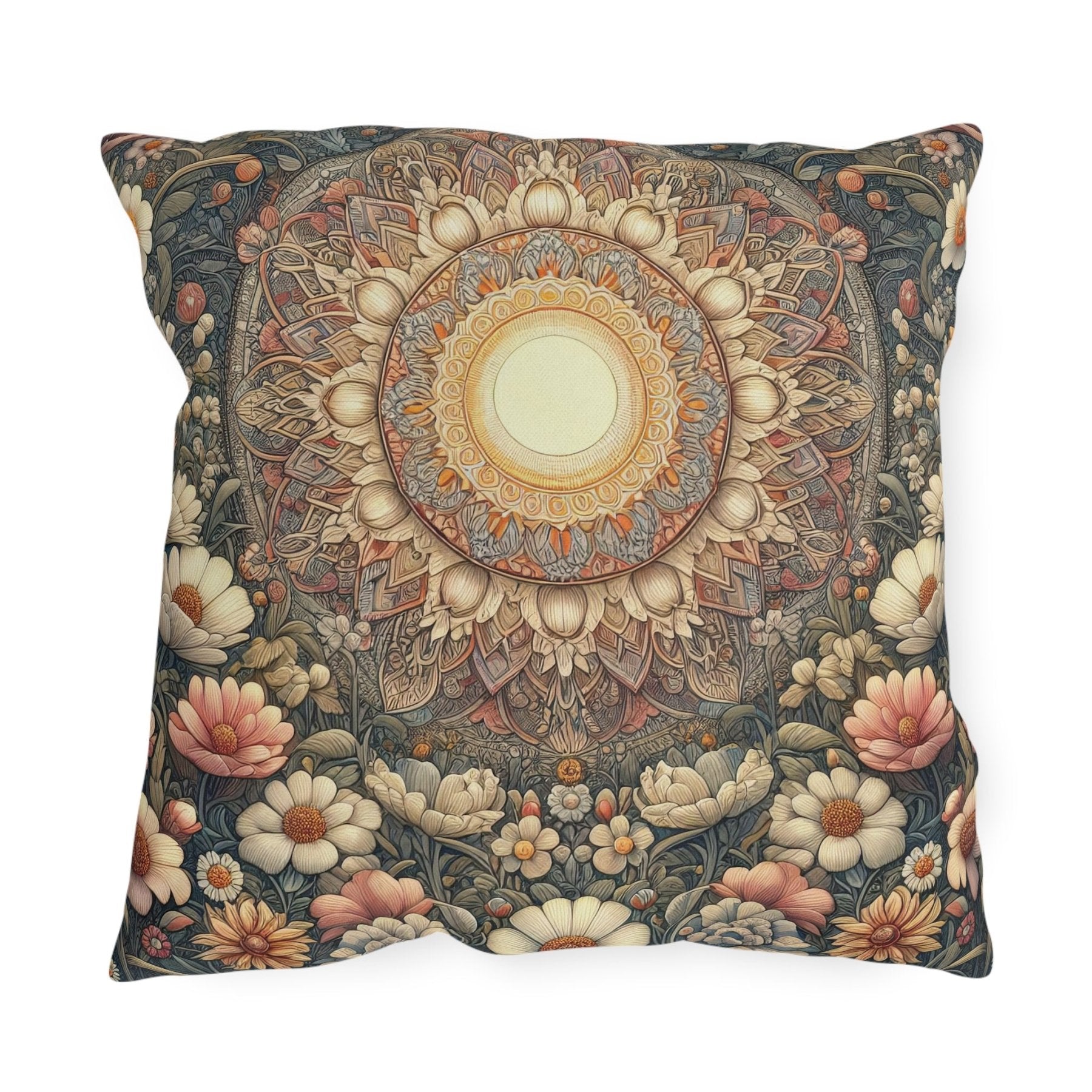 Sun & Flowers Outdoor Pillow, Qty 1, (13) - Janlyn's Crafts