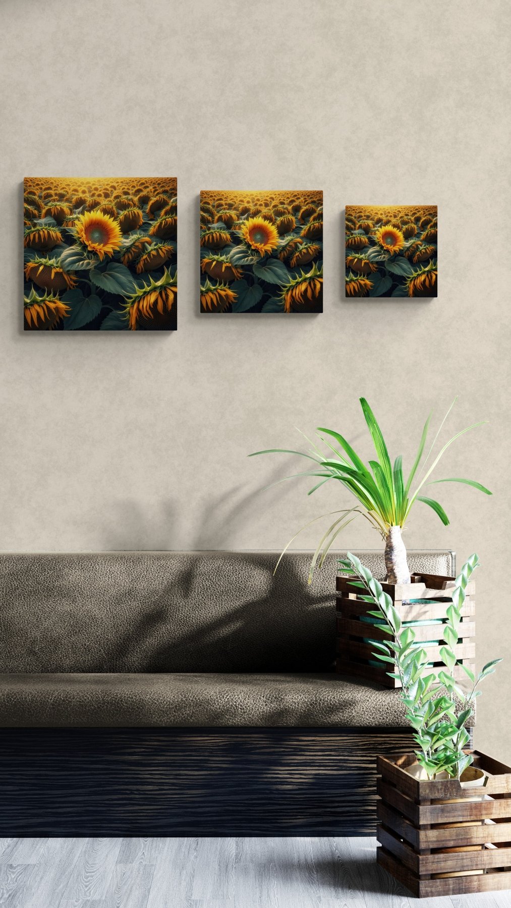 Sunflower Canvas (#2) - Janlyn's Crafts