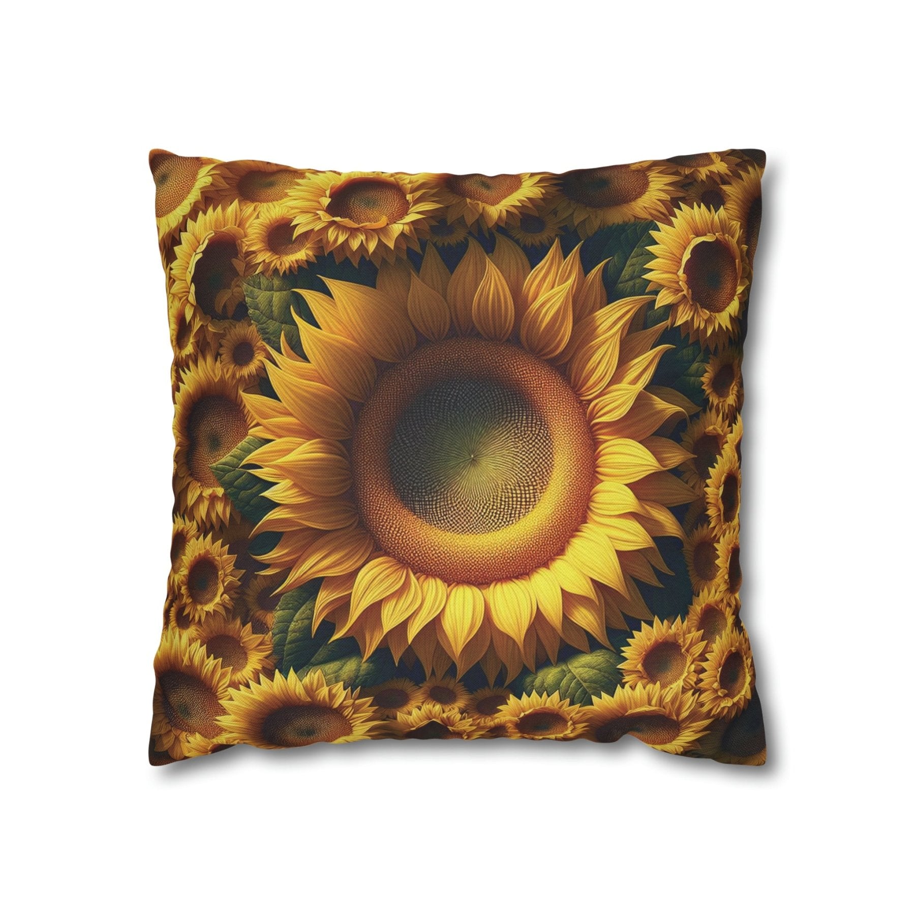 Sunflower Throw Pillow Cover, Throw Pillow Case, Qty 1, (1) - Janlyn's Crafts