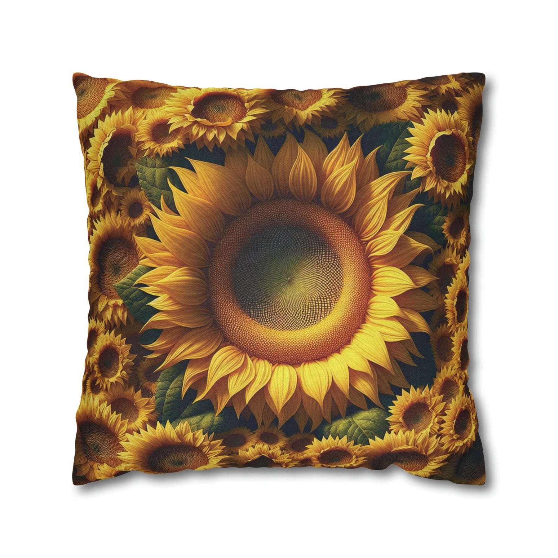 Sunflower Throw Pillow Cover, Throw Pillow Case, Qty 1, (1) - Janlyn's Crafts