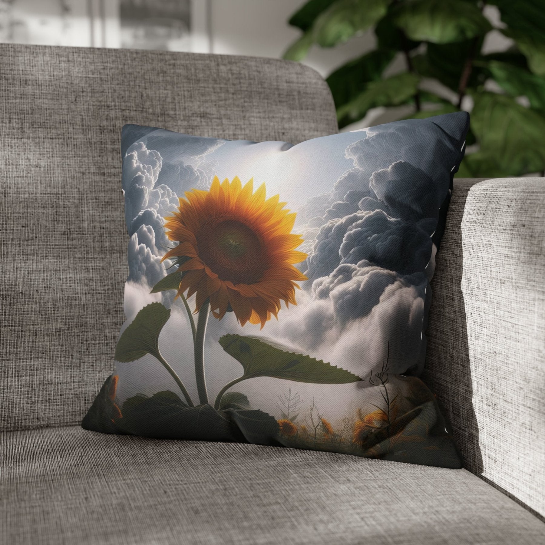 Sunflower Throw Pillow Cover, Throw Pillow Case, Qty 1, (10) - Janlyn's Crafts