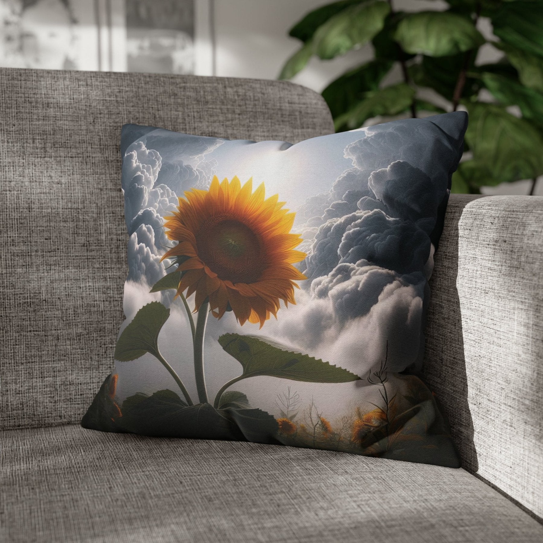 Sunflower Throw Pillow Cover, Throw Pillow Case, Qty 1, (10) - Janlyn's Crafts