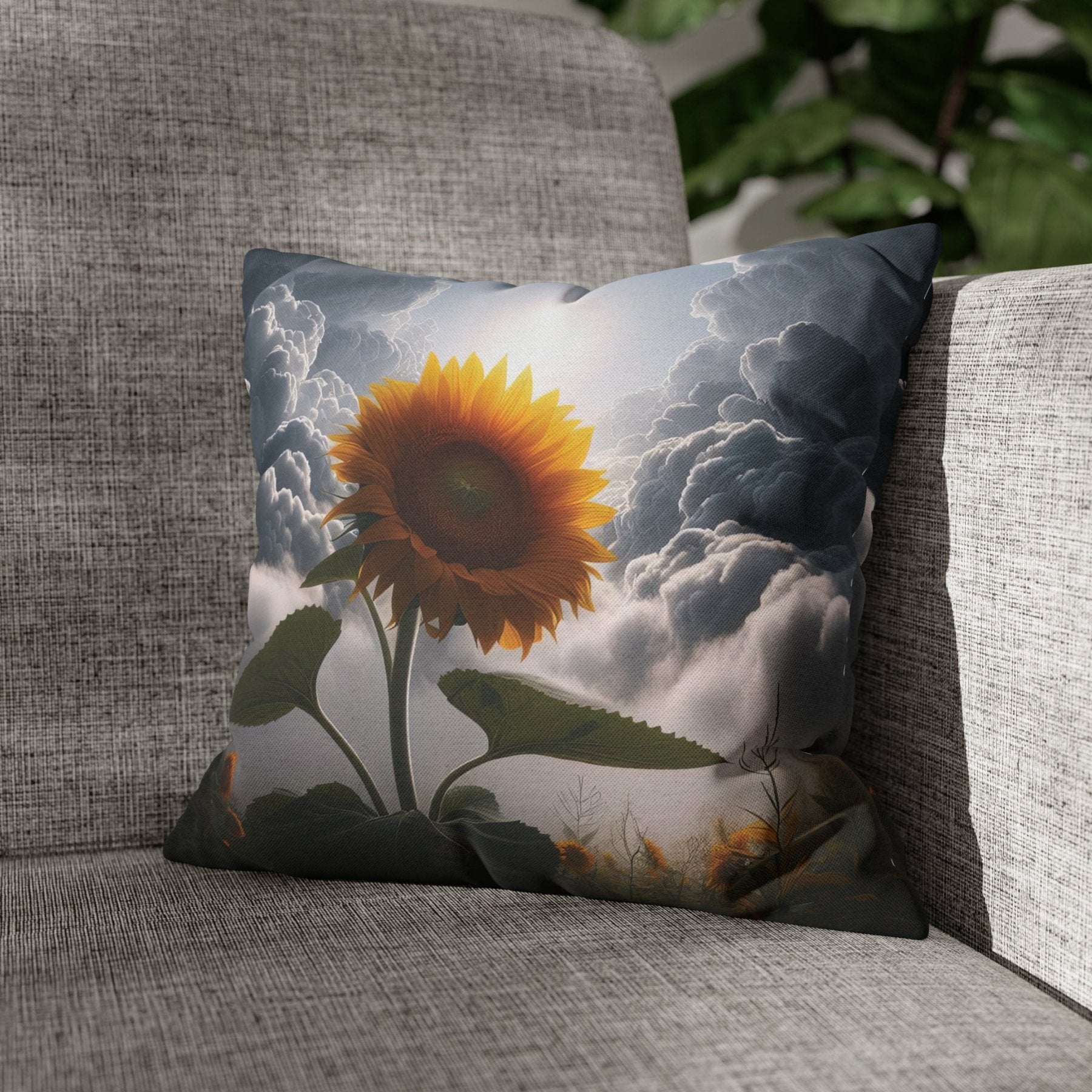 Sunflower Throw Pillow Cover, Throw Pillow Case, Qty 1, (10) - Janlyn's Crafts